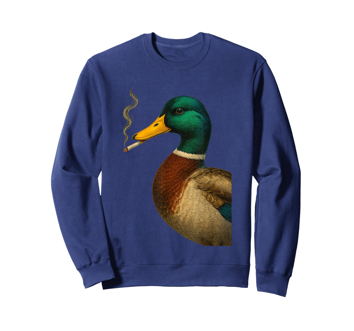 Mallard Duck Smoking A Cigarette Vintage Funny Duck Hunting T-Shirt