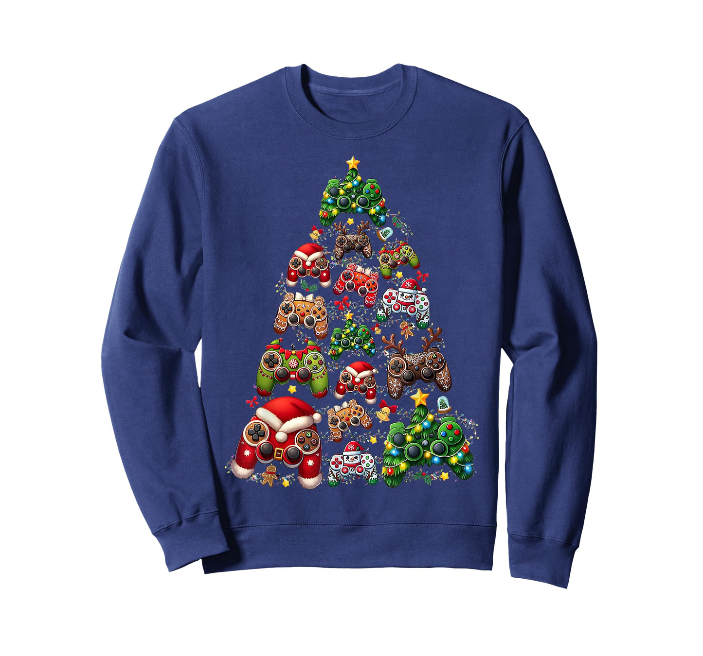 Funny Retro Christmas Gaming Controller Xmas Tree Gamer T-Shirt