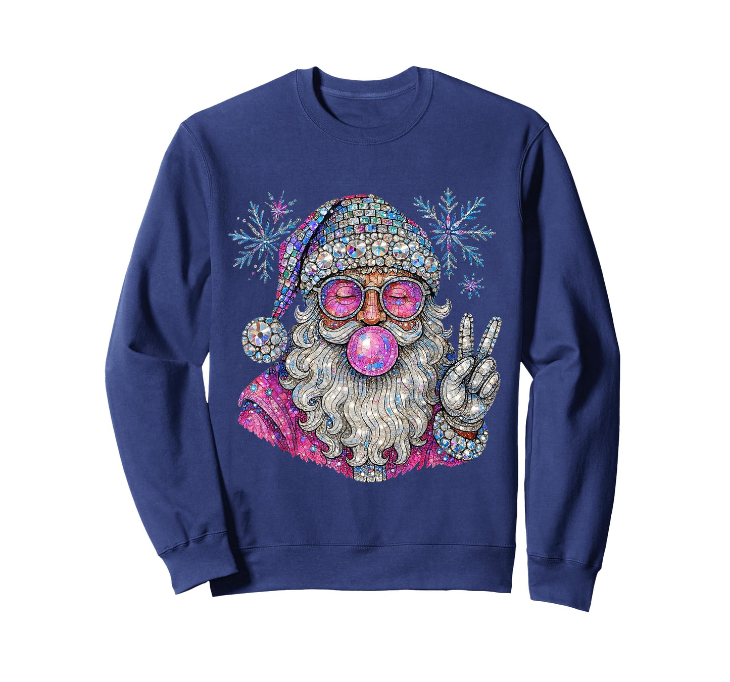 Groovy Glam Santa Bubblegum Christmas T-Shirt