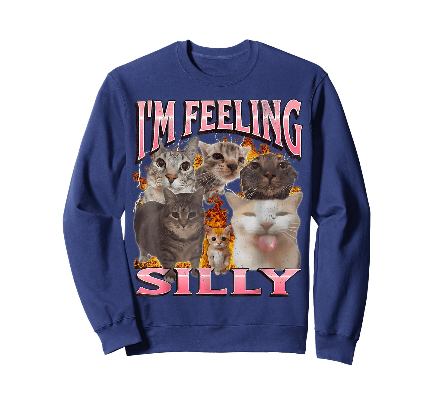 I'm Feeling Silly Funny Cat Meme Bootleg Graphic T-Shirt