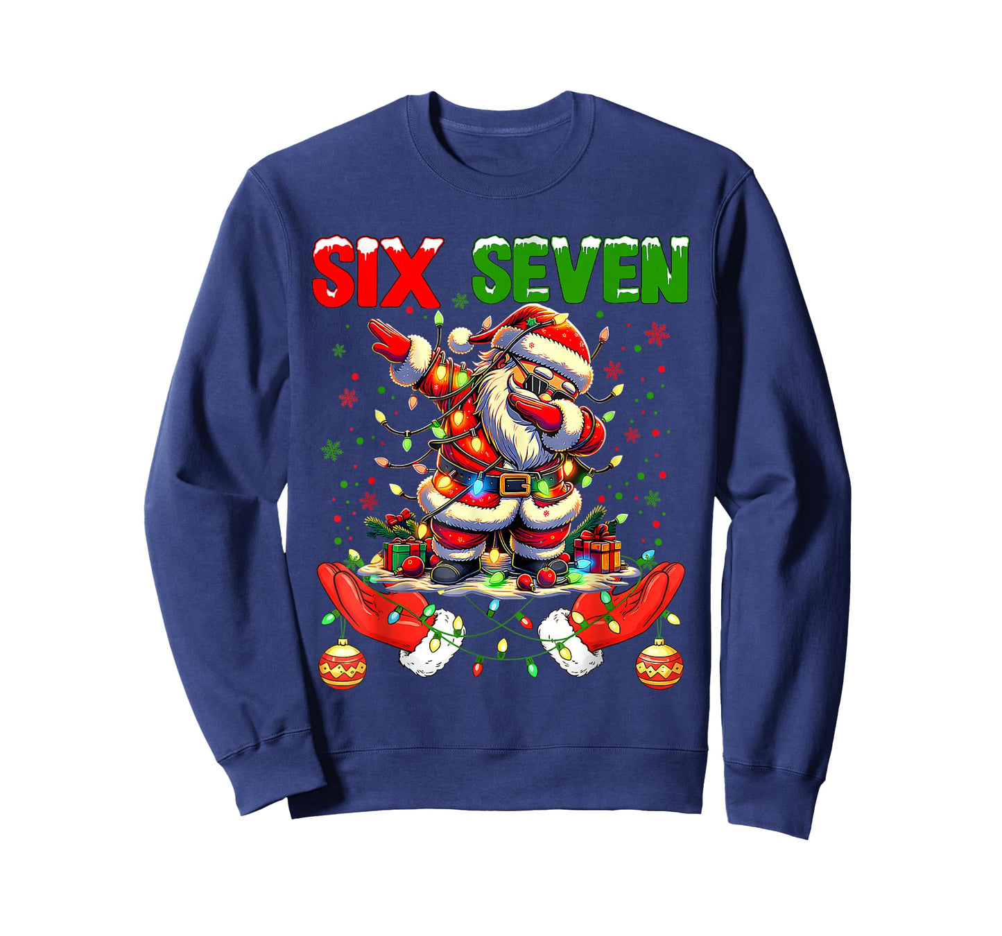 Funny Santa Says Six Seven Christmas 67 Meme Xmas Boys Girls T-Shirt