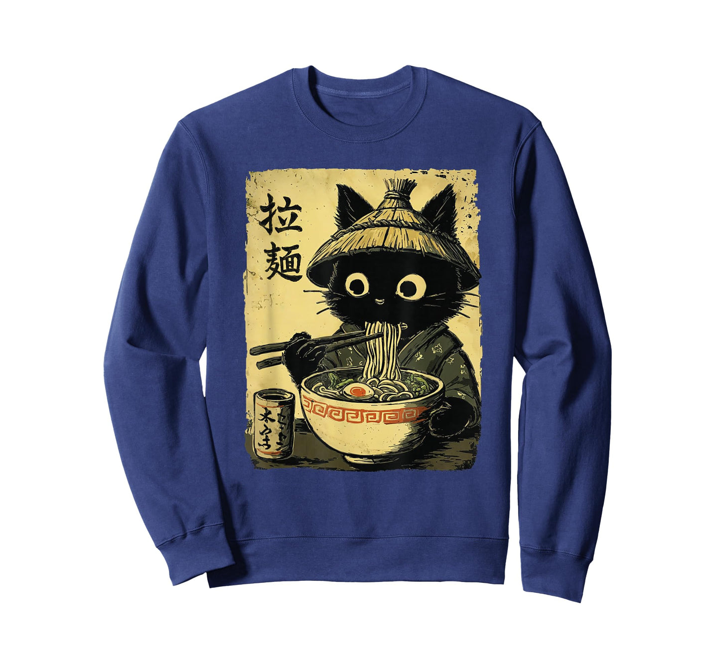 Kawaii Ramen Cat Retro Japanese Noodles Artwork T-Shirt