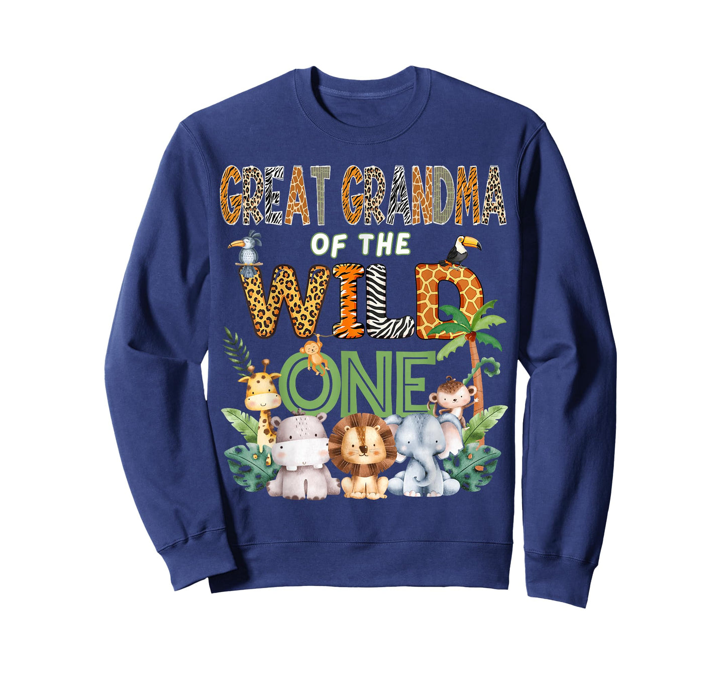 Great Grandma of The Wild One Safari 1St Birthday Kids T-Shirt