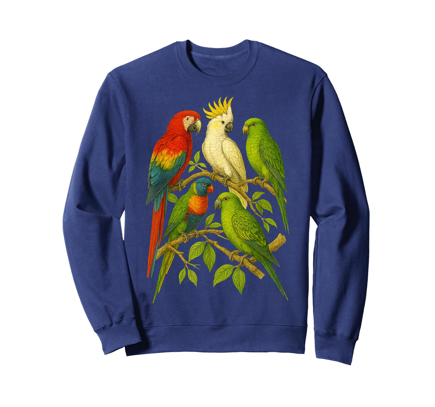 Vintage Tropical Parrots Exotic Birds Nature T-Shirt