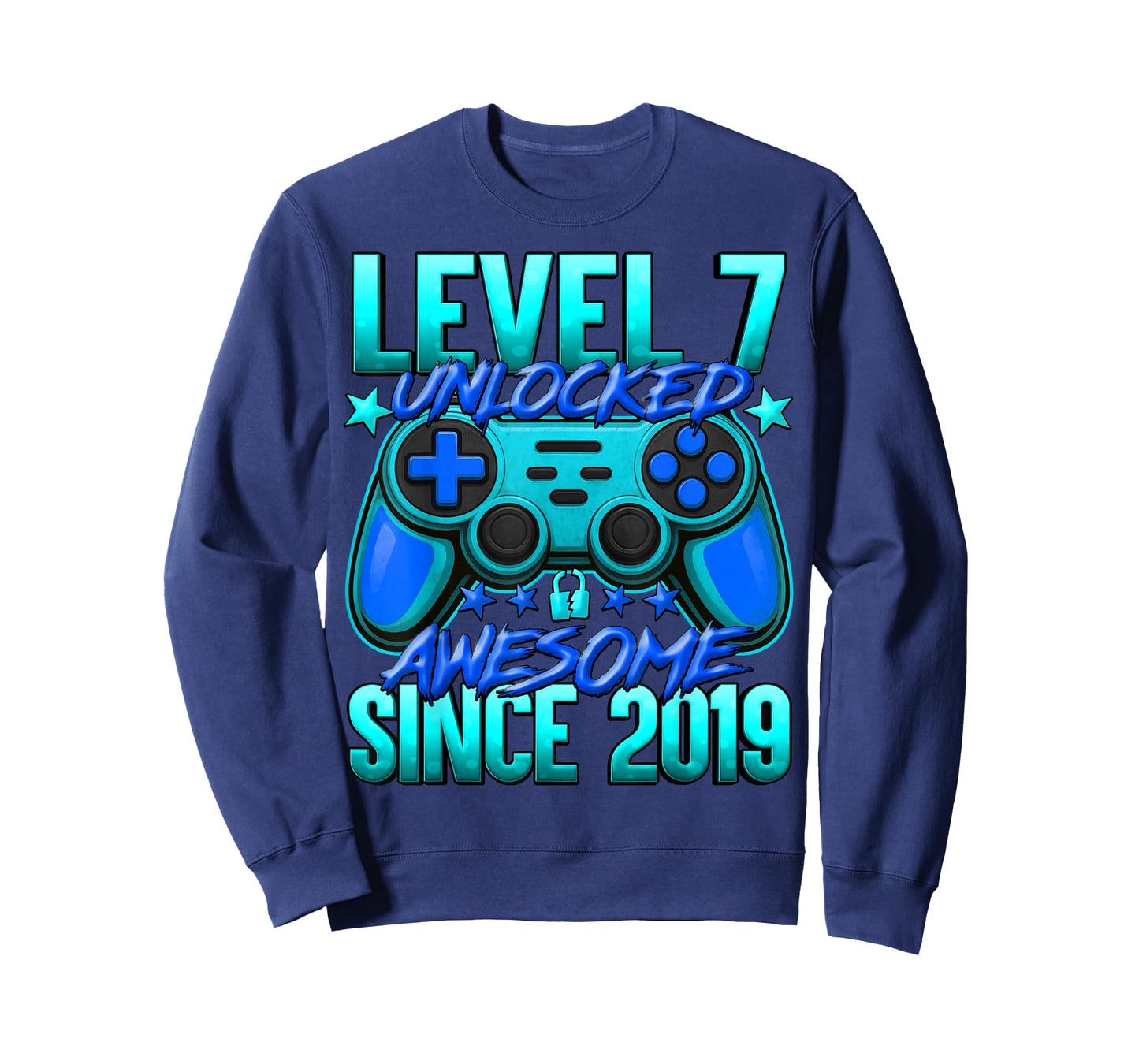 Level 7 Unlocked 7 Year Old Gifts for Boys 7th Birthday Boy T-Shirt
