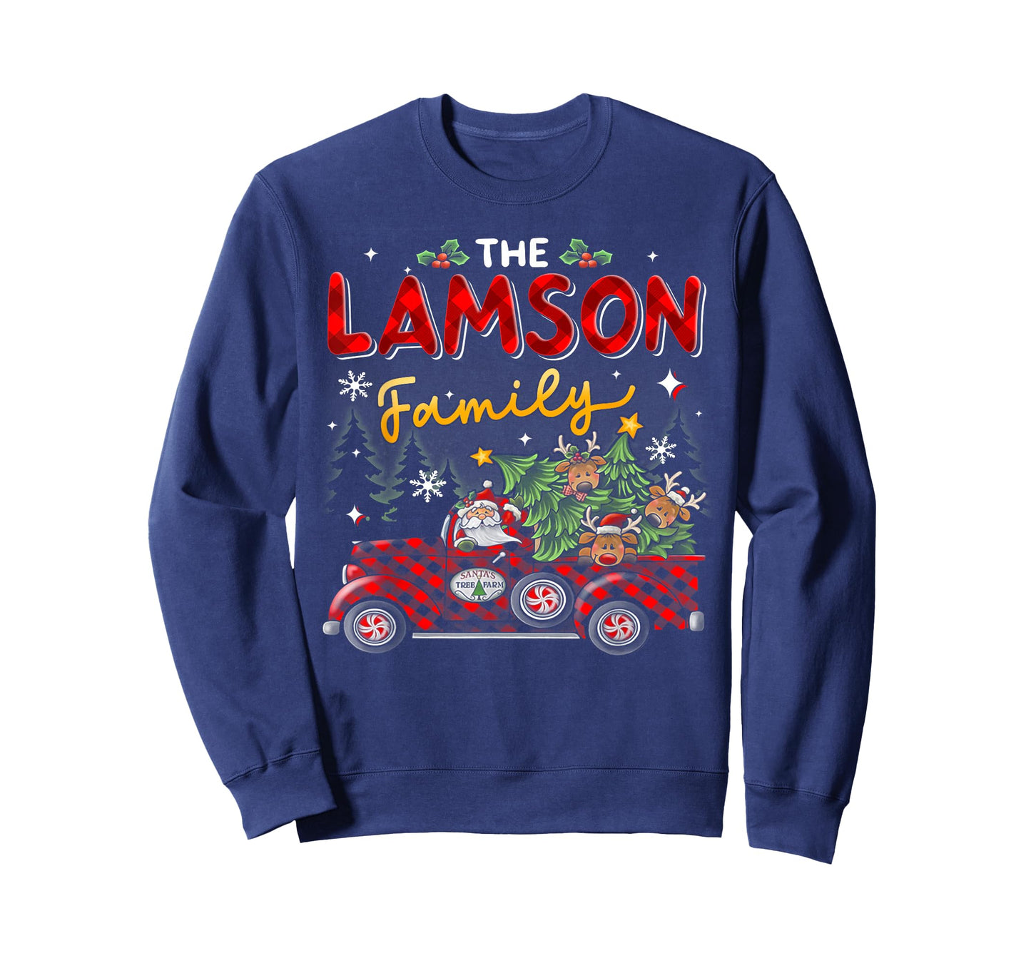 The Lamson Family Christmas Matching Pajamas Group Gift T-Shirt