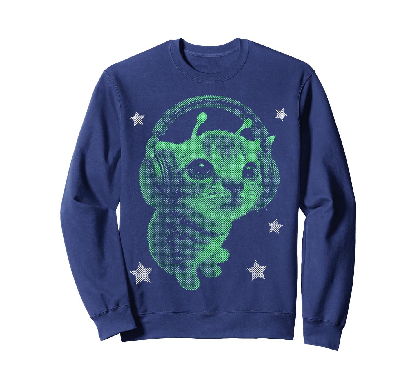 Y2K Alien Cat Headphones T-Shirt