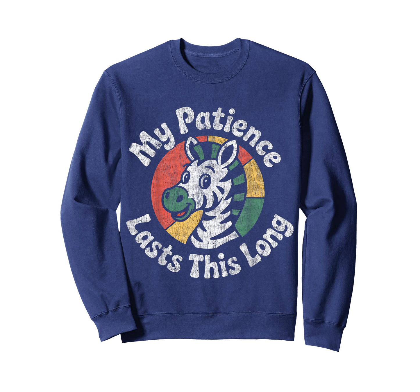 My Patience Lasts This Long Vibrant Retro Zebra Animal Lover T-Shirt