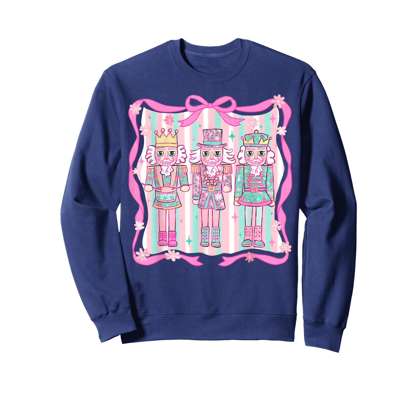 Nutcracker Coquette Pink Bow Xmas Holiday Merry Christmas T-Shirt