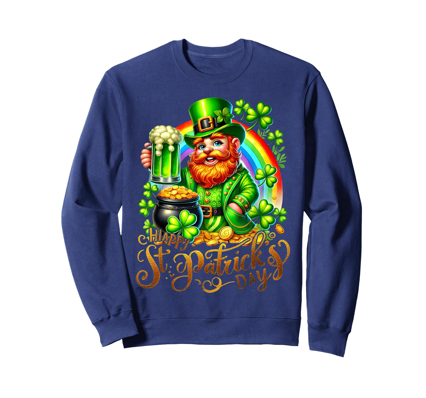 Happy St Patrick's Day Leprechaun Irish Shamrock Boys Mens T-Shirt