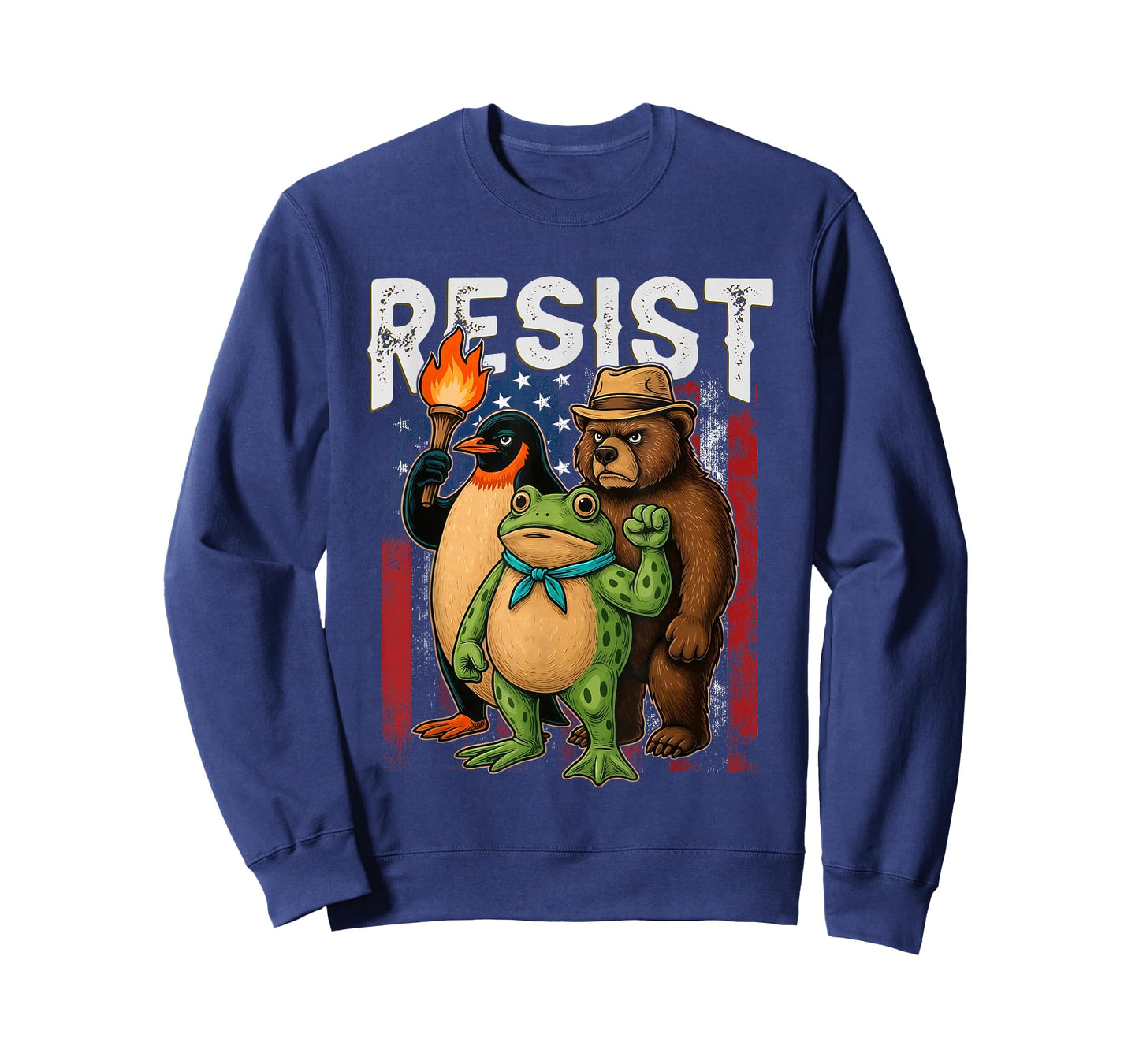 Penguin Frog Bear Resist Protest Against Tariffs T-Shirt