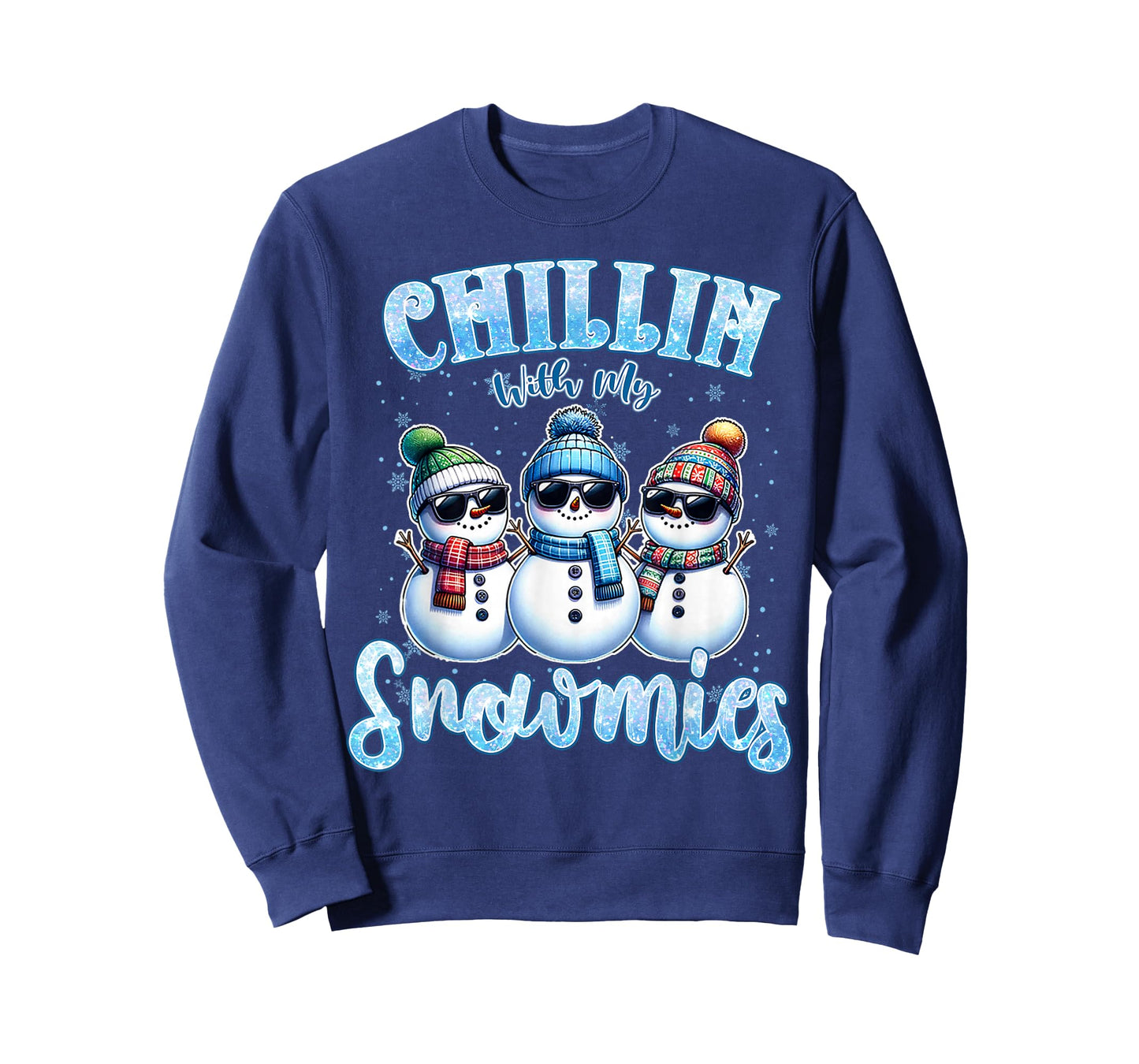 Chillin with My Snowmies Funny Snowman Christmas Kids Boys T-Shirt