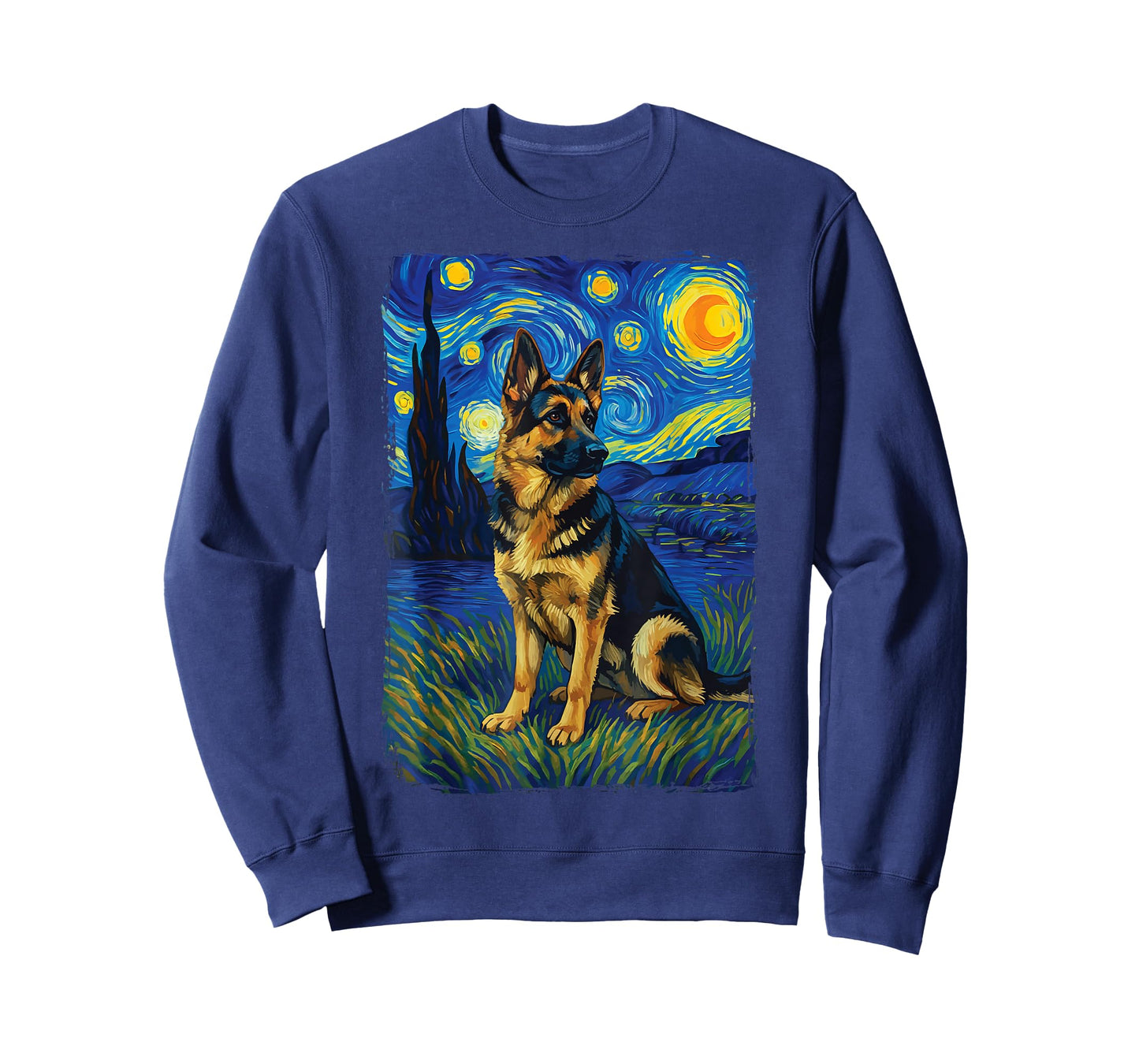 German Shepherd Starry Night T-Shirt