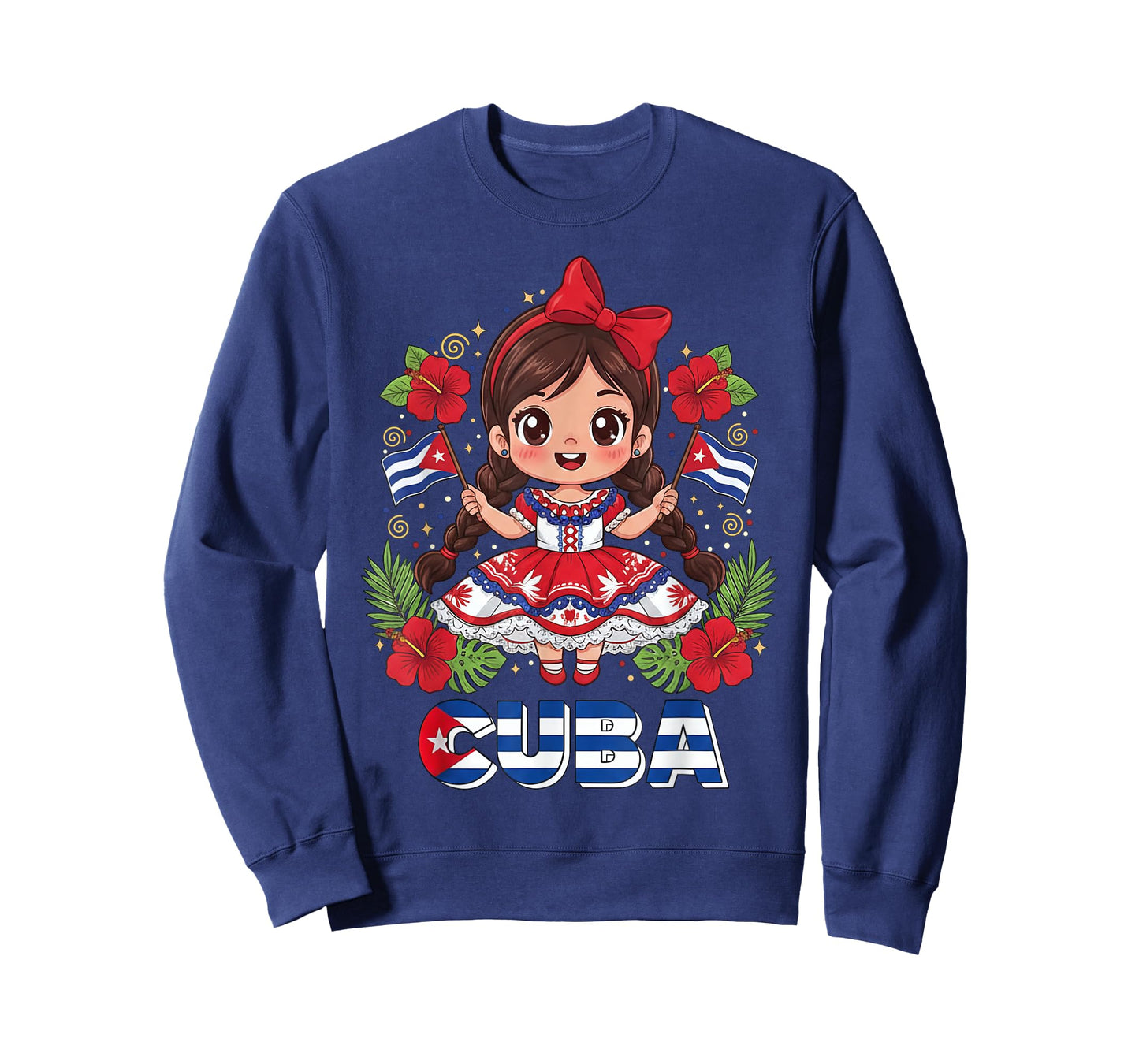 Cuban Traditional Dress for Girls Hispanic Heritage Cuba T-Shirt