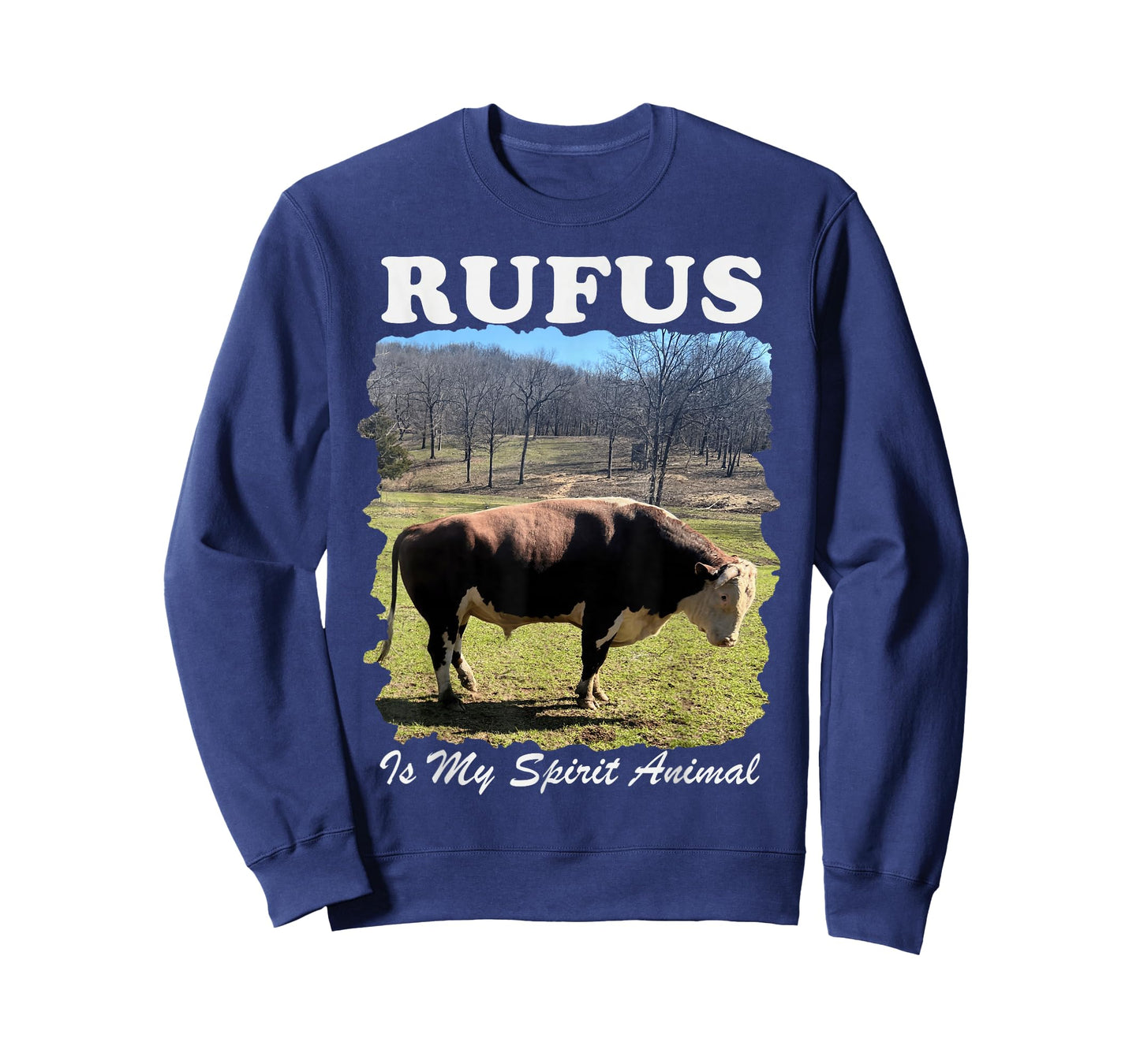 Rufus is My Spirit Animal Funny Retro Cow T-Shirt