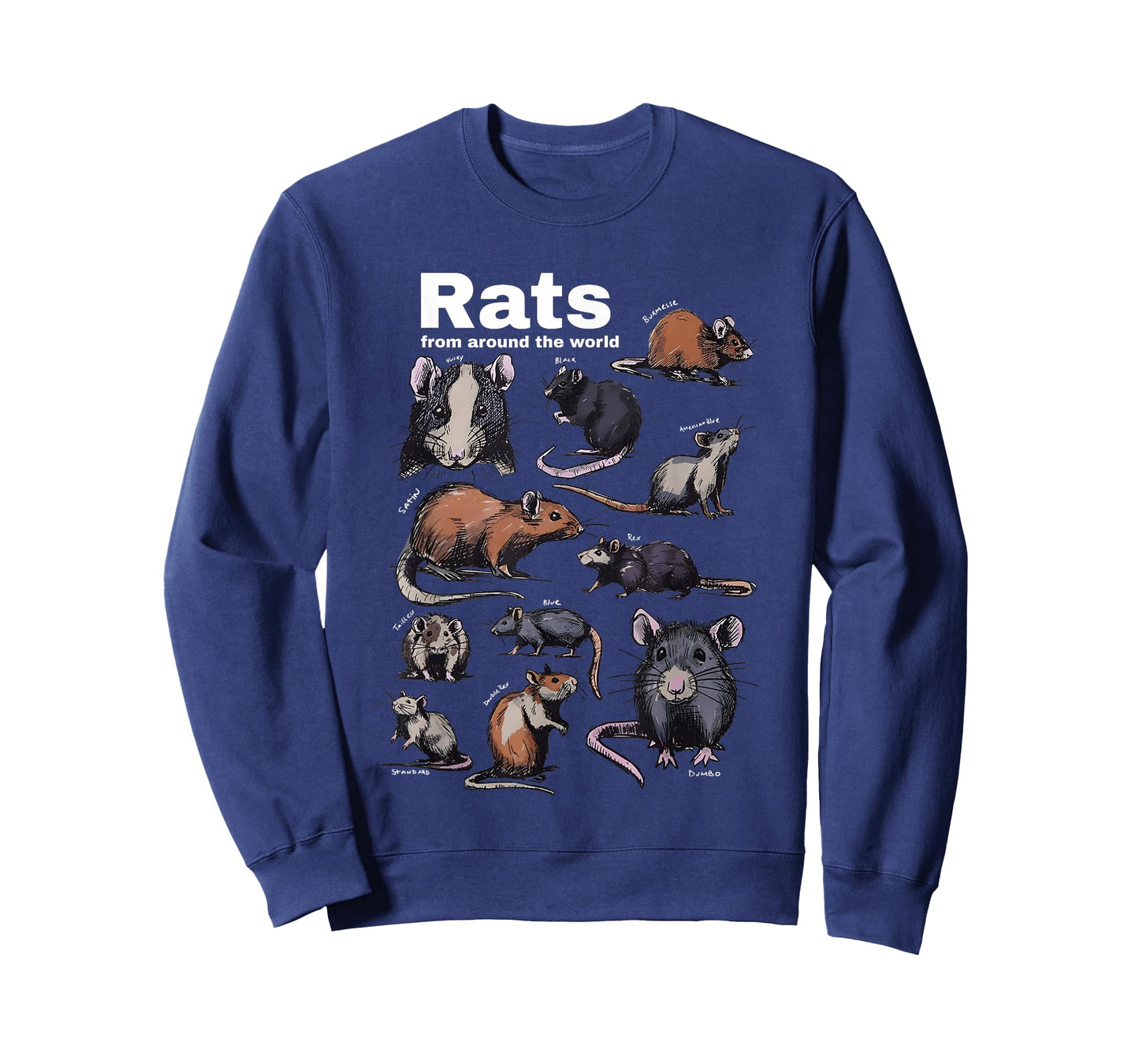 Rats from Around The World Vintage Rodent Chart T-Shirt