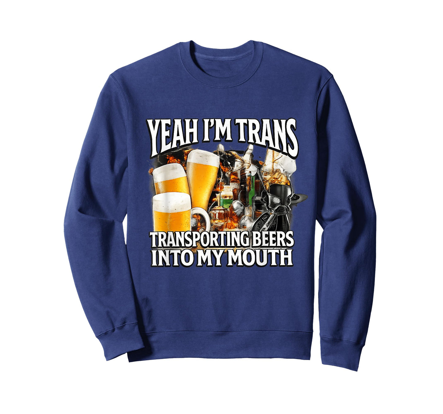 Yeah I'm Trans Funny Unhinged Raunchy Gen Z Meme Brainrot T-Shirt