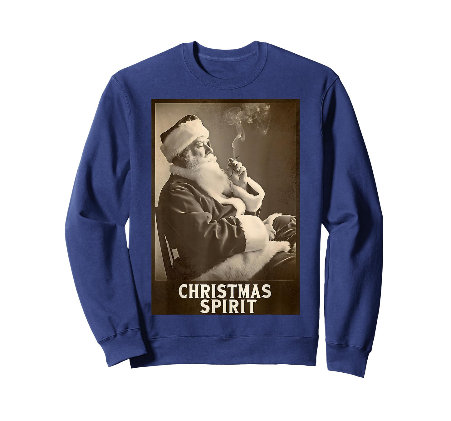 Vintage Funny Smoking Santa Claus Christmas Spirit Holiday T-Shirt