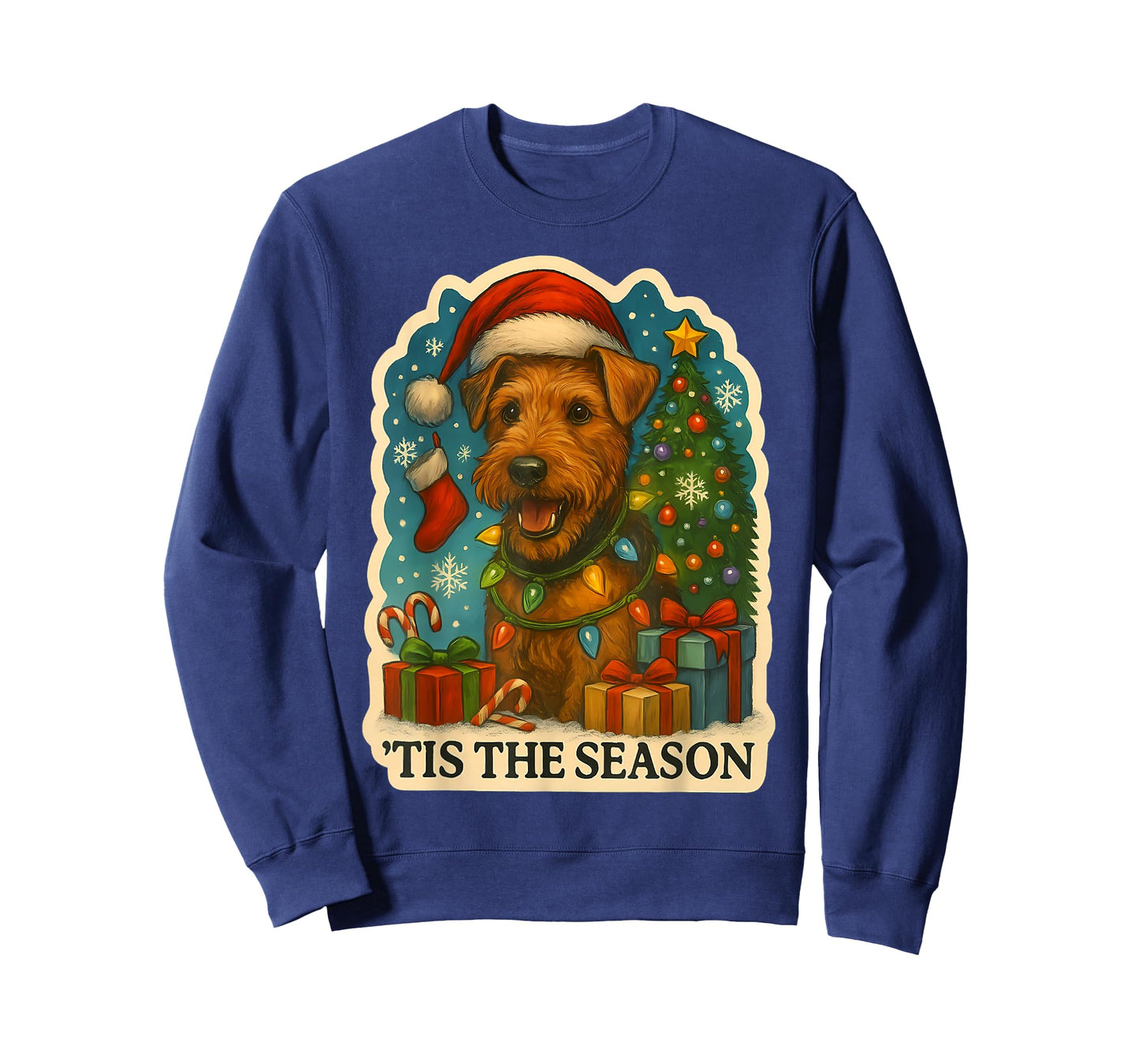 Tis The Season Welsh Terrier Dog Merry Christmas Mom Dad T-Shirt