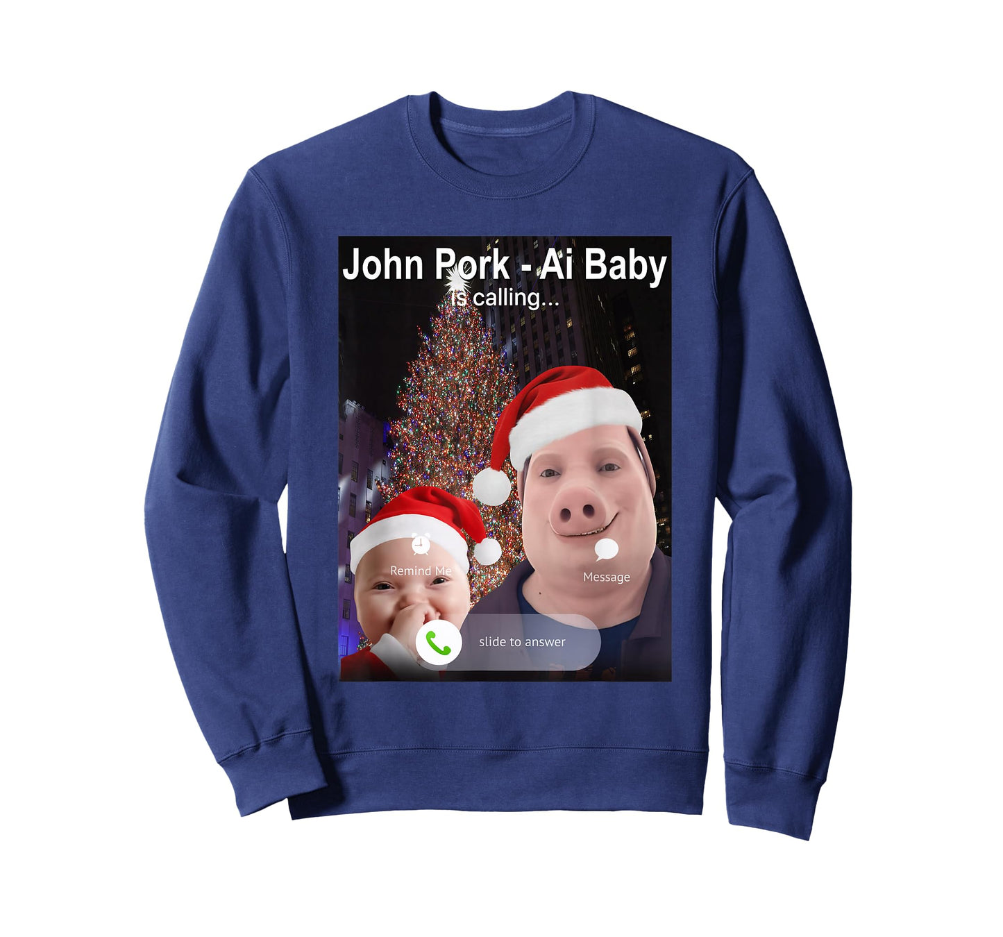 John Pork - Ai Baby is Calling Funny Christmas Brainrot Meme T-Shirt