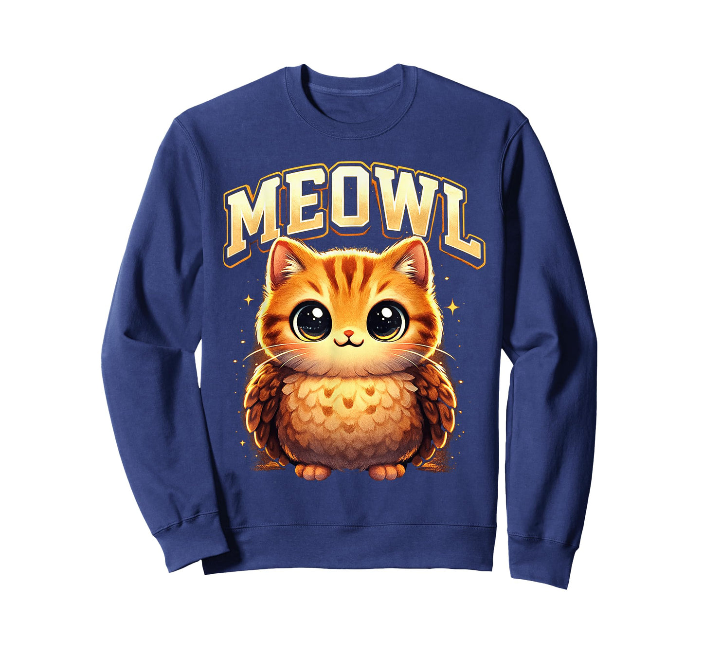 Meowl Funny Meow Cat Owl Brainrot Meme Teen Kids T-Shirt