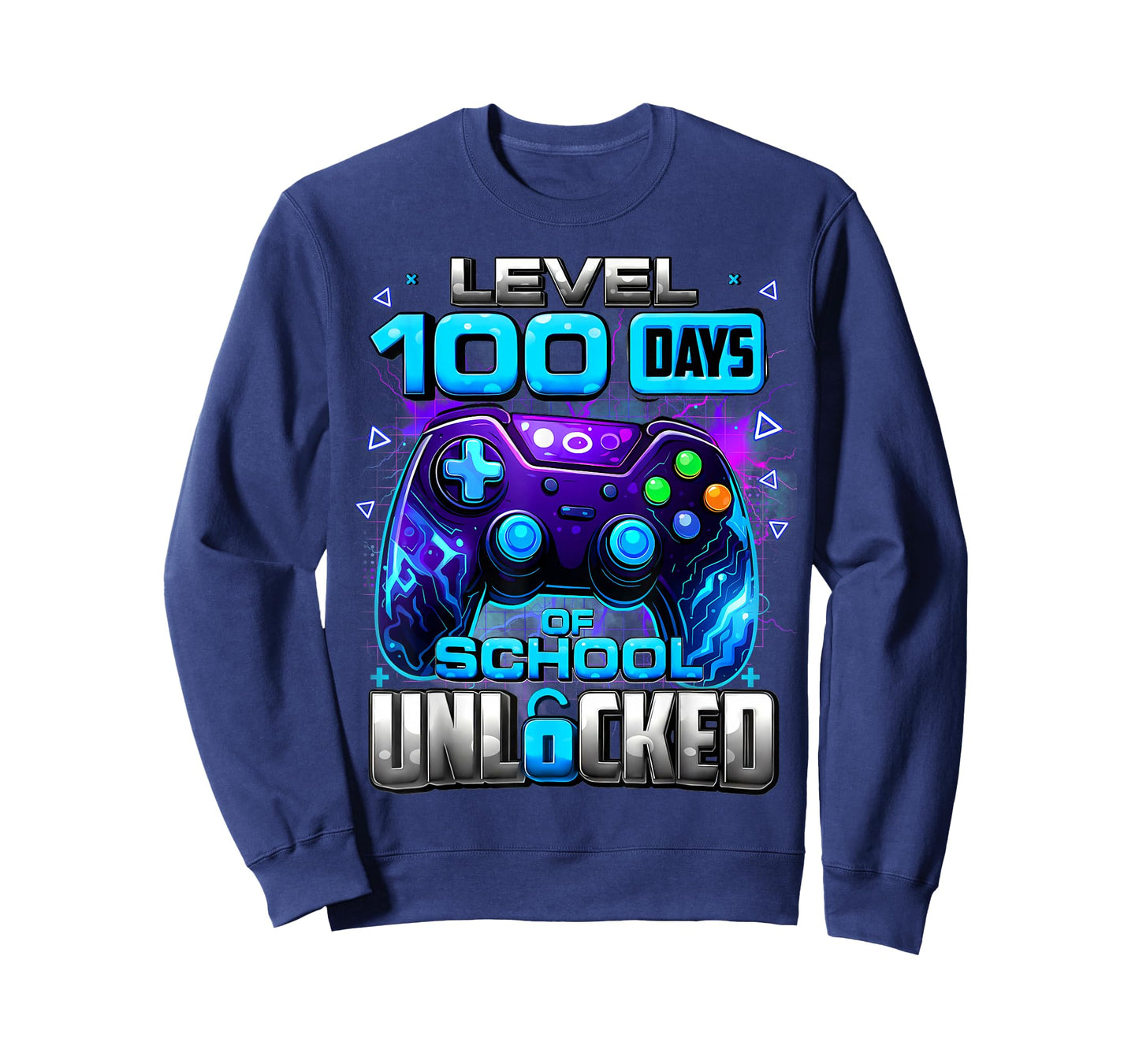 100 Days of School Level Unlocked Video Games Boys T-Shirt