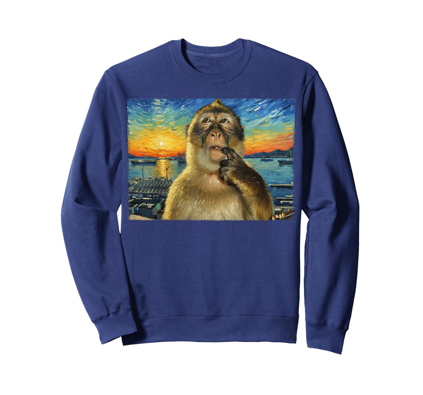 Funny Thinking Monkey Meme Brainrot Monkey Philosophy T-Shirt