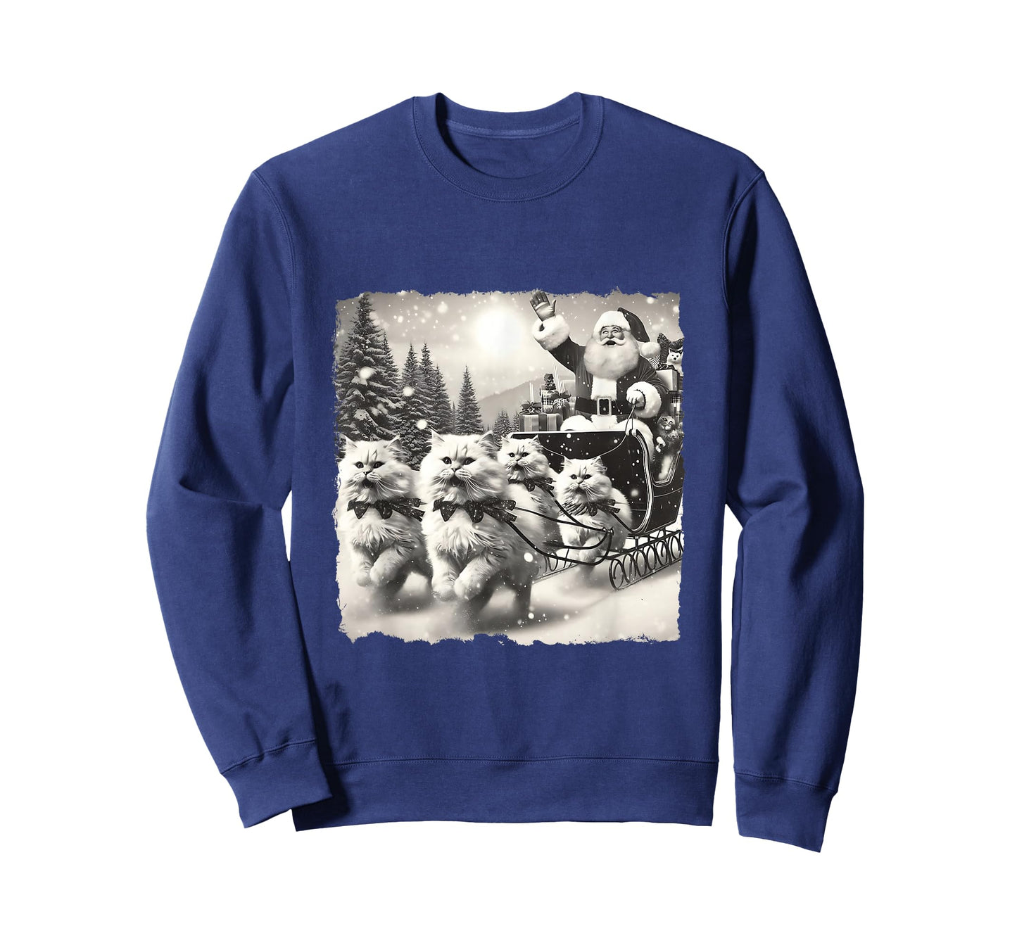 Funny Xmas Men Women Santa Cats for Everybody Christmas Cat T-Shirt