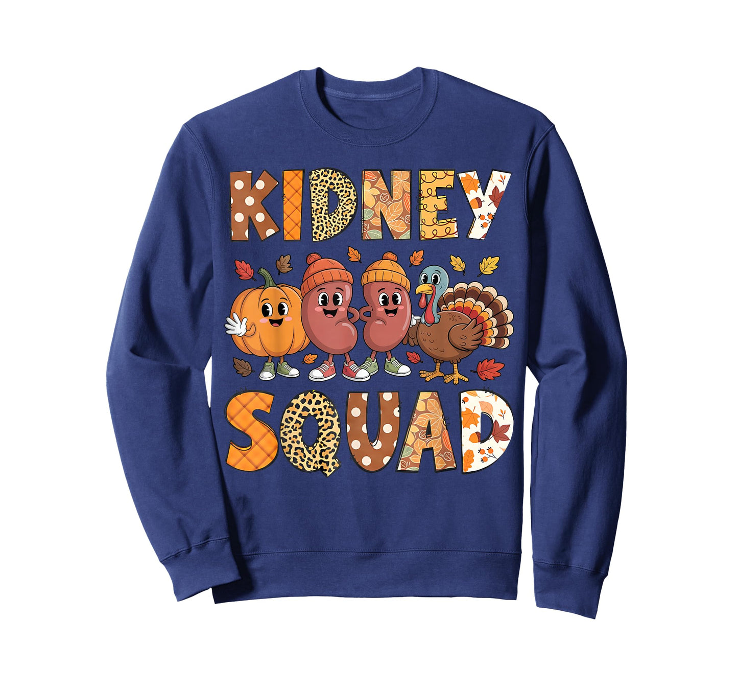 Kidney Squad Turkey Pumpkin Dialysis Nurse Thanksgiving T-Shirt