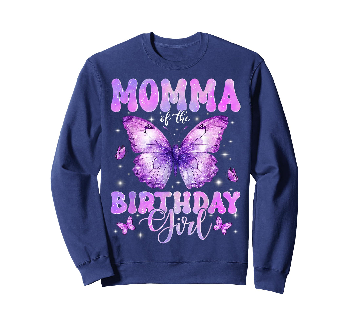 Momma of The Birthday Girl Butterfly Funny Family T-Shirt