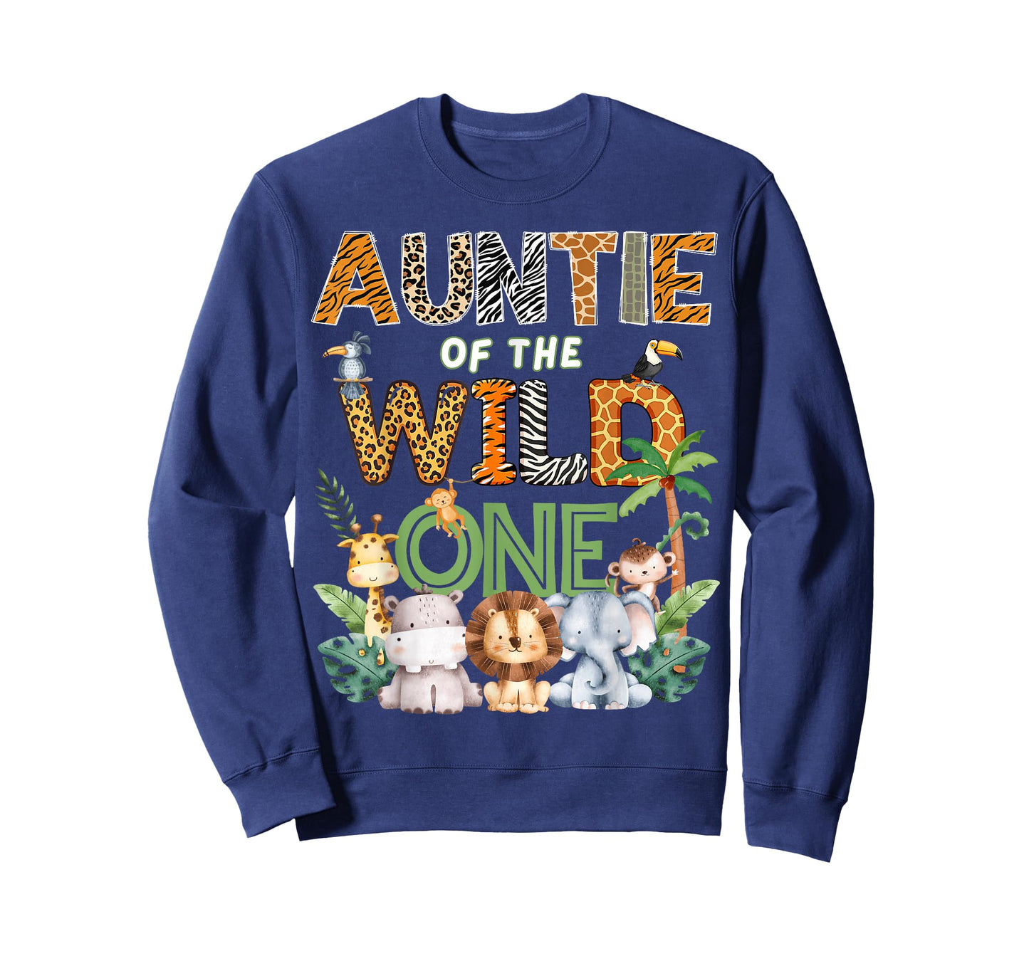 Auntie of The Wild One Safari 1St Birthday Kids T-Shirt