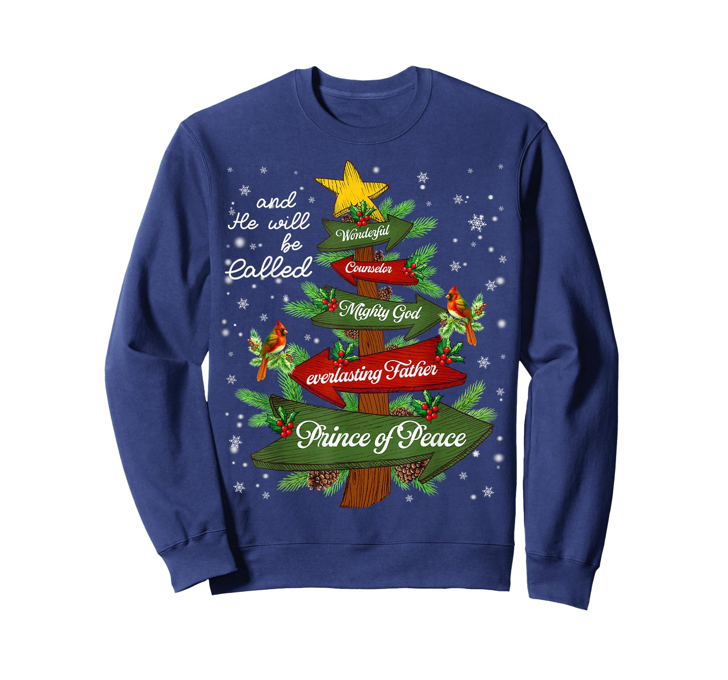 Christian Jesus Christmas Tree Pajamas Xmas Men Women T-Shirt