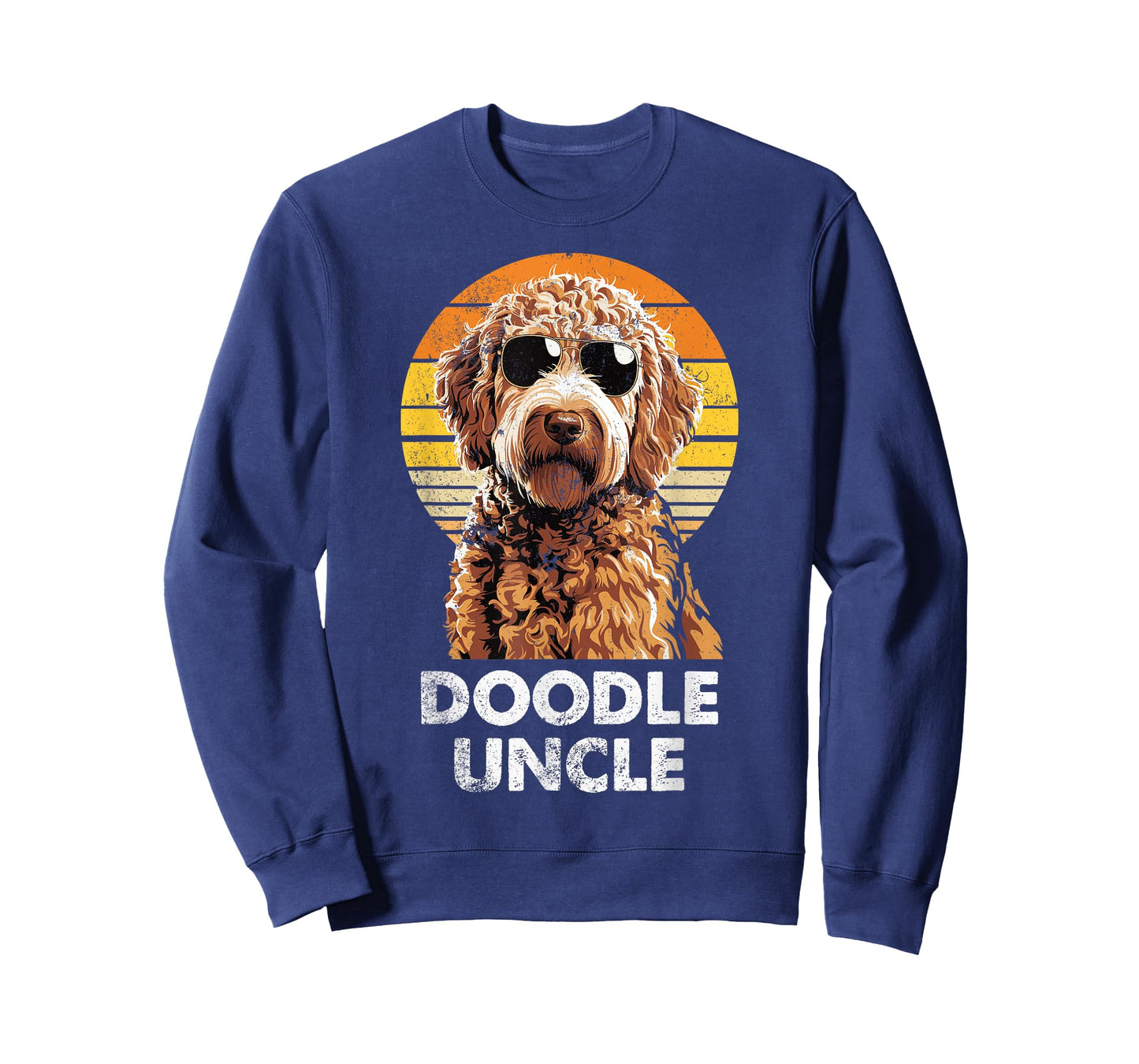 Cool Retro Doodle Uncle Funny Vintage Dog Owner T-Shirt