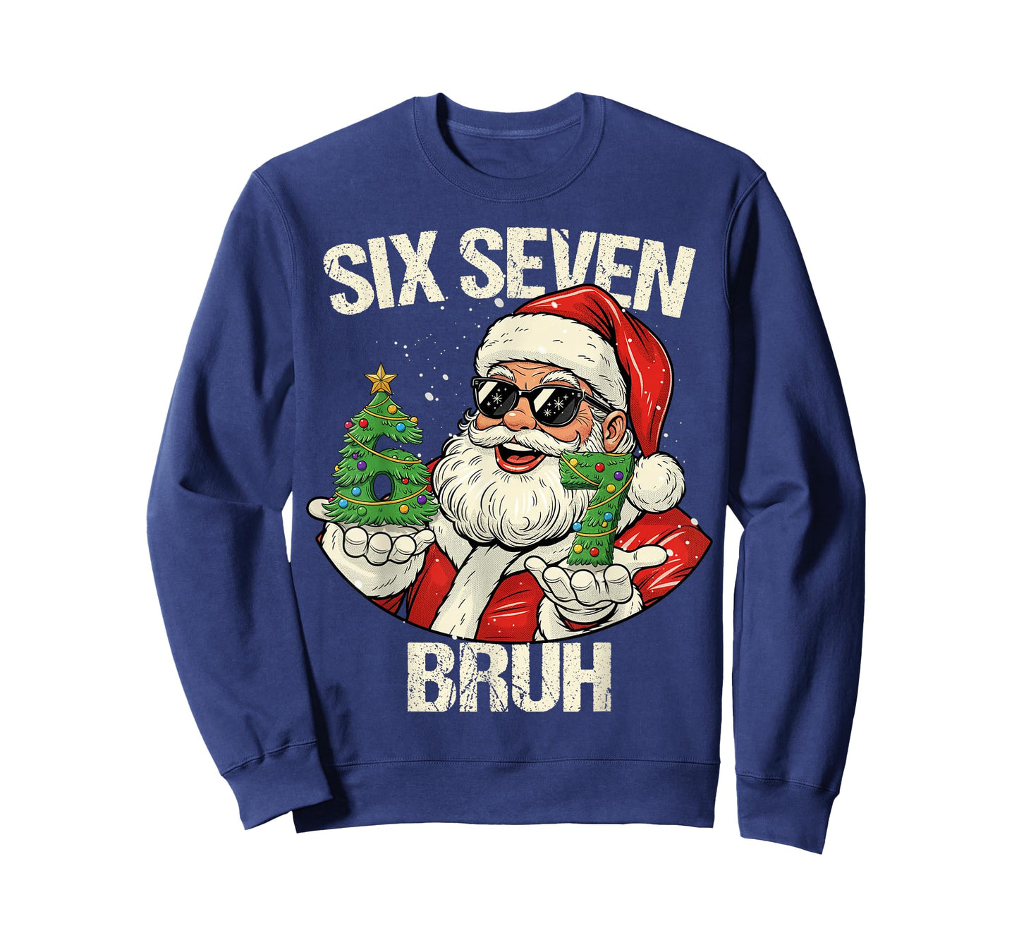 67 Six Seven Bruh Funny Santa Christmas 67 Meme Xmas Holiday T-Shirt