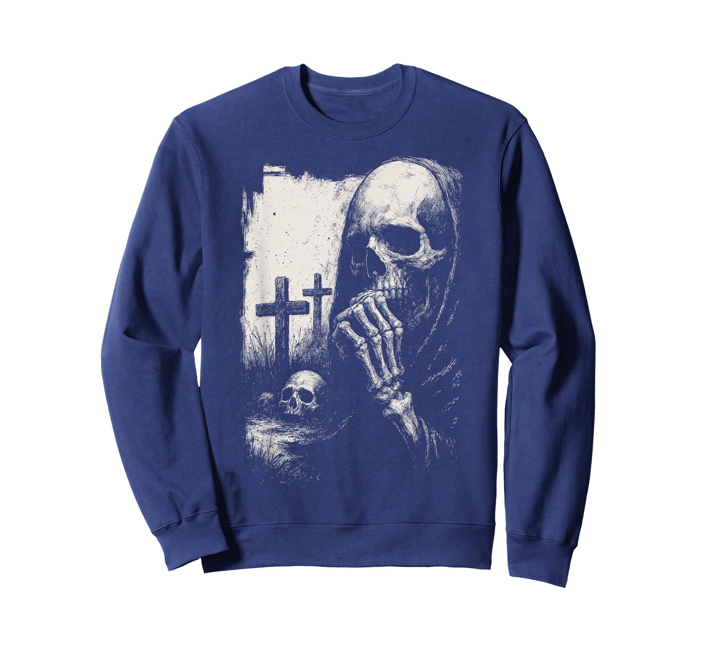 Grim Reaper Skull Deathcore Goth Alt Horror Gothic Aesthetic T-Shirt