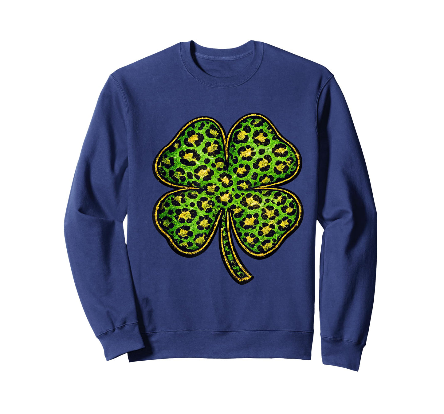Leopard Shamrock Clover Cheetah Print St Patricks Day T-Shirt