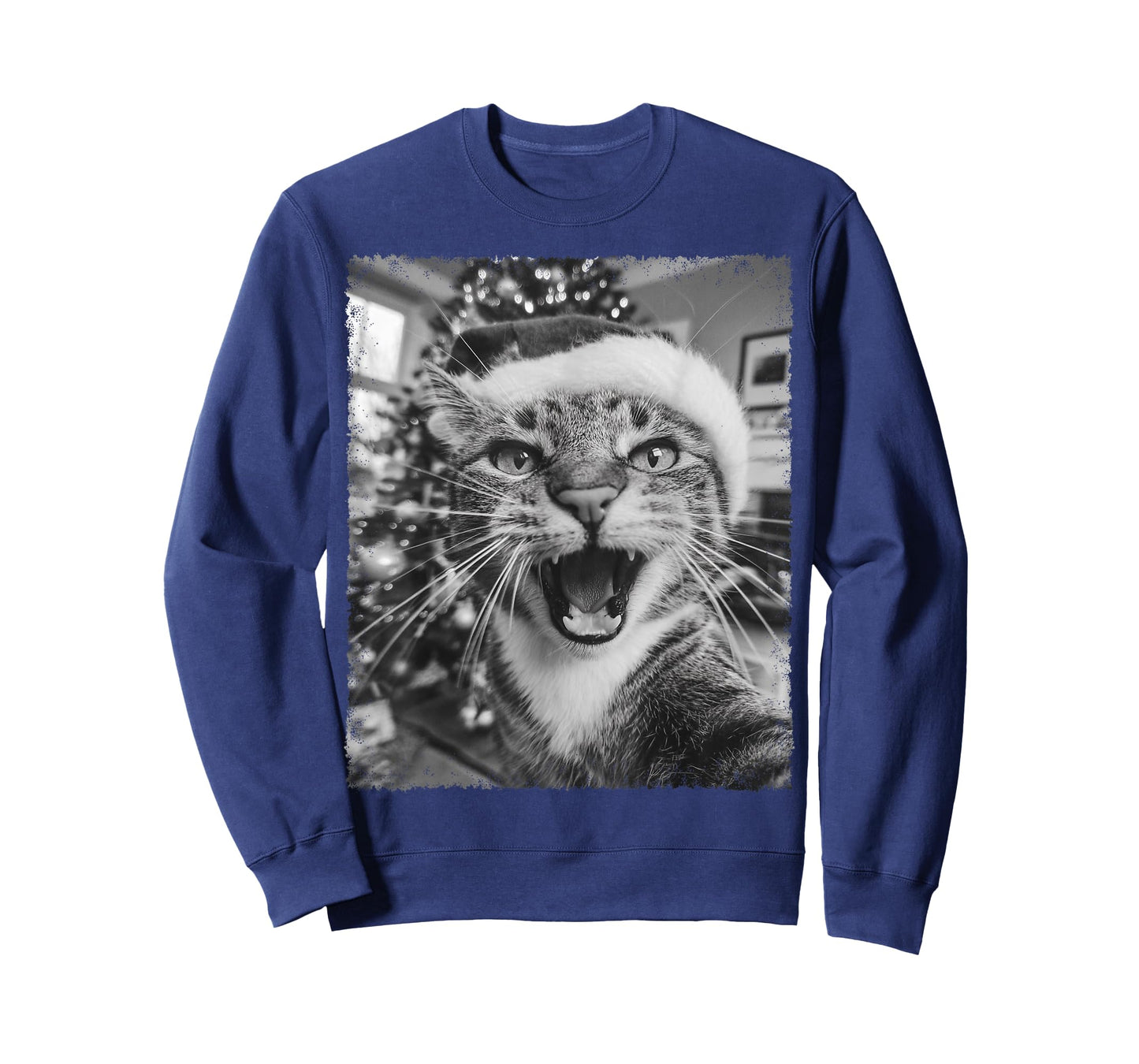 Funny Christmas Cat Selfie T-Shirt