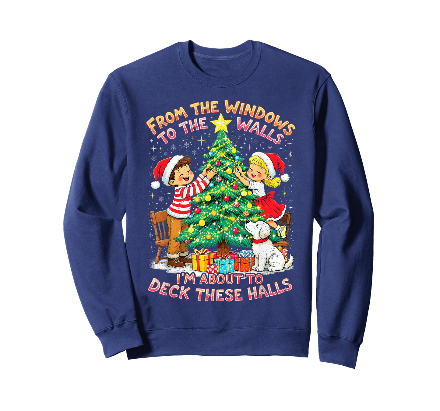 from The Windows to Walls Deck These Halls Christmas T-Shirt