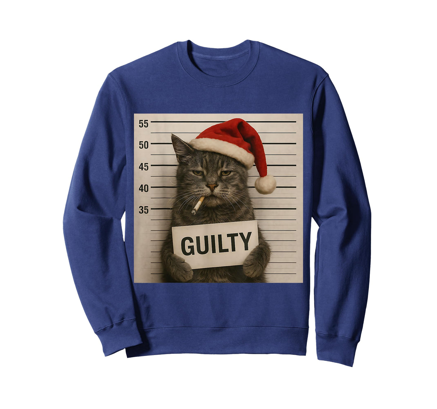 Cat Smoking Cigarette Christmas Funny Meme Cat T-Shirt