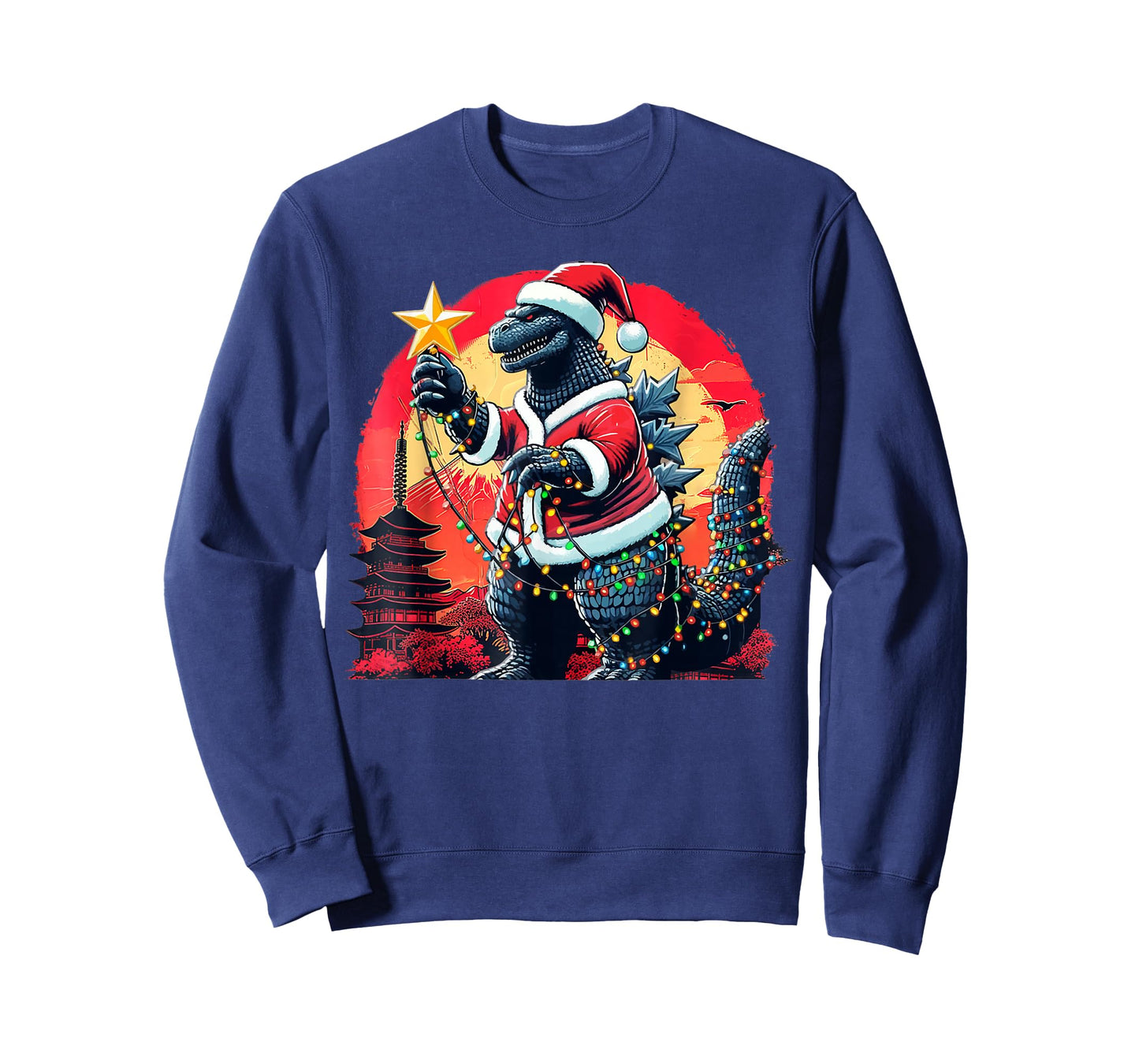 Kaiju Christmas Santazilla Japanese Monster Dinosaur Boys T-Shirt