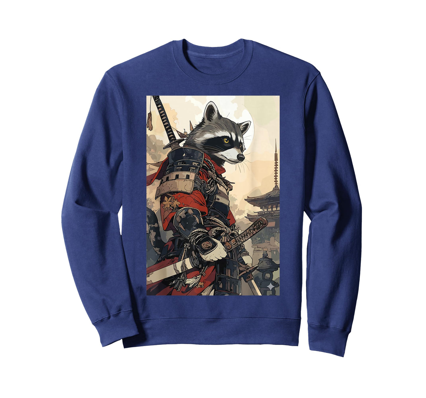 Samurai Raccoon Shirts for Women Vintage Graphic Japanese T-Shirt