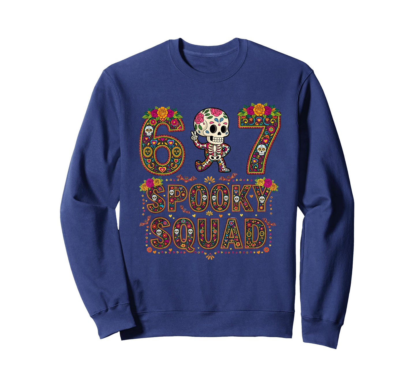Matching Group Dia de Los Muertos Skeleton 67 Six Seven Meme T-Shirt