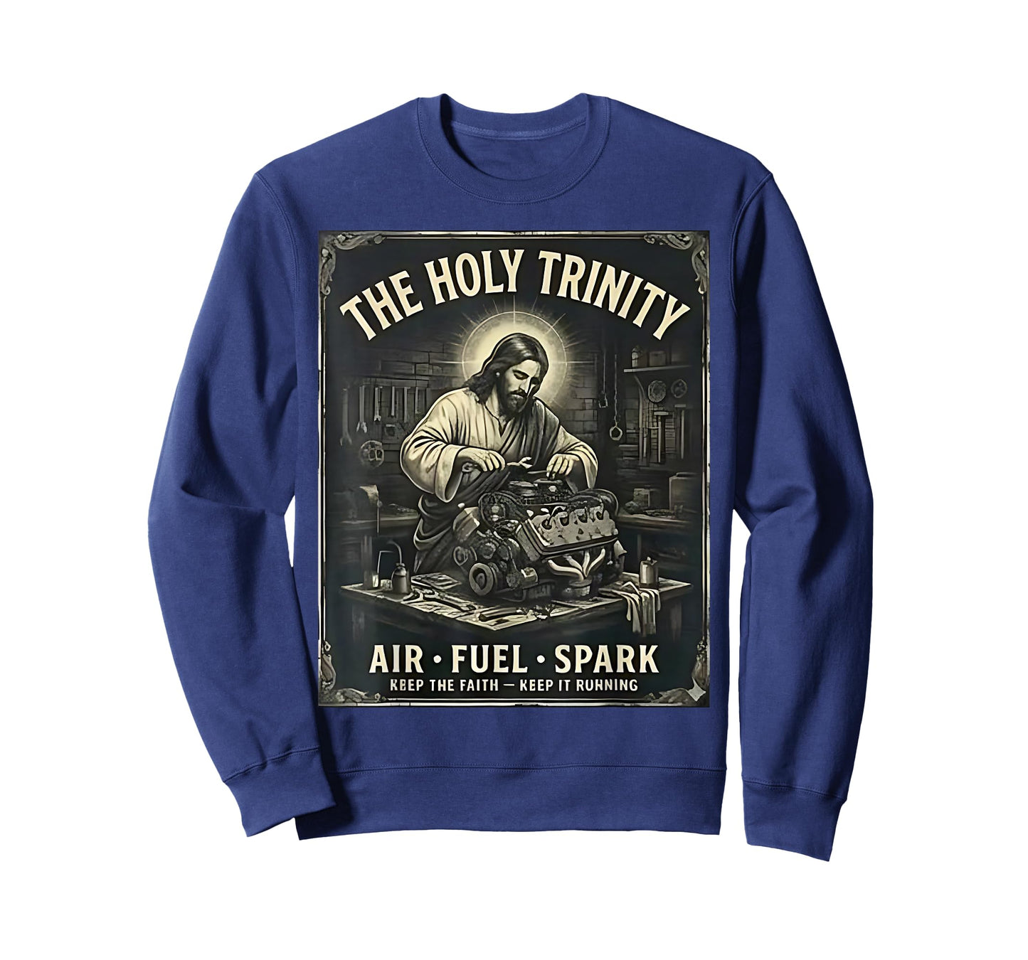 The Holy Trinity Air Fuel Spark Mechanic Funny Car Mechanic T-Shirt