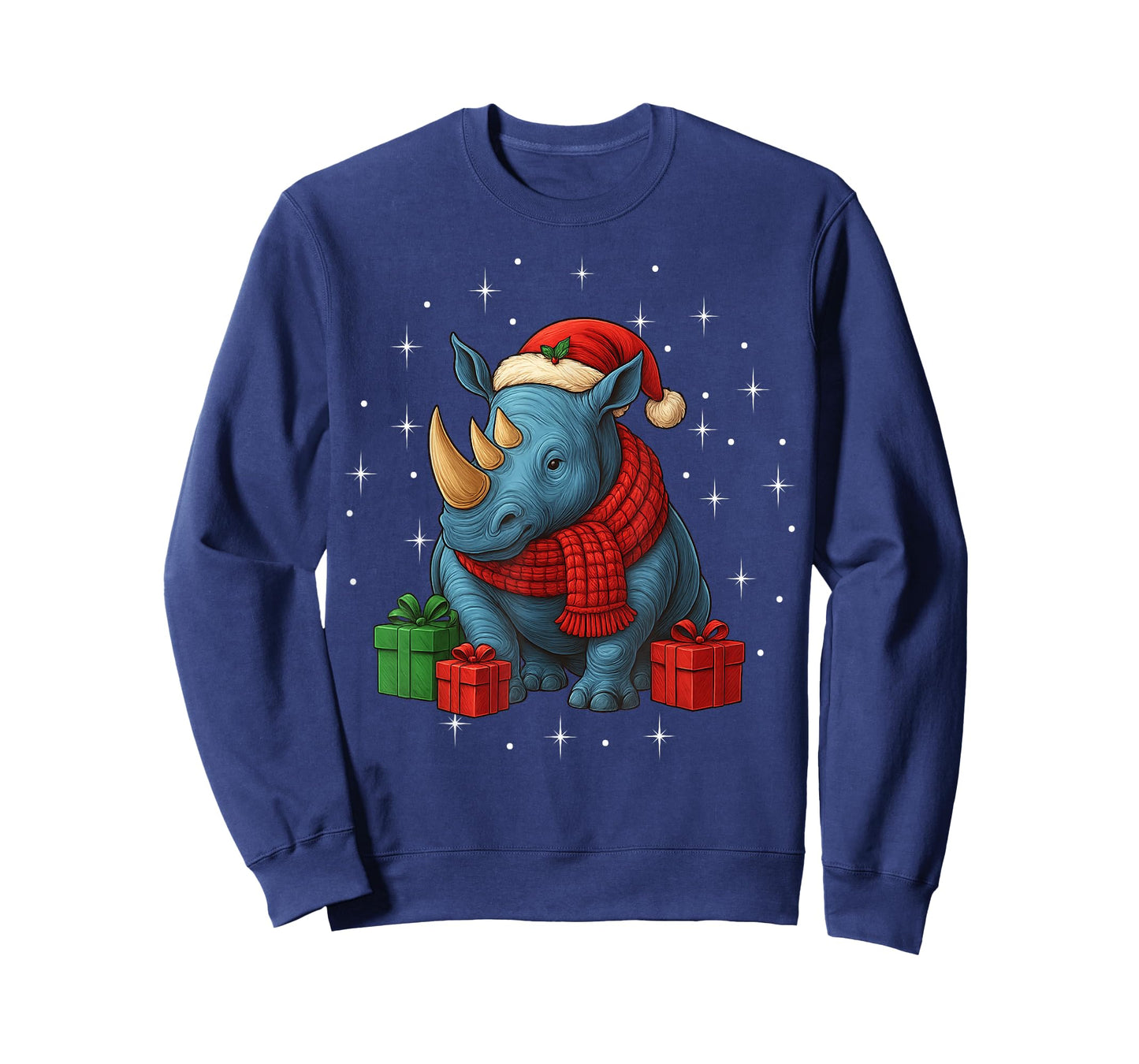 Funny Rhino Christmas PJ Pajama Men Women PJS for Family T-Shirt