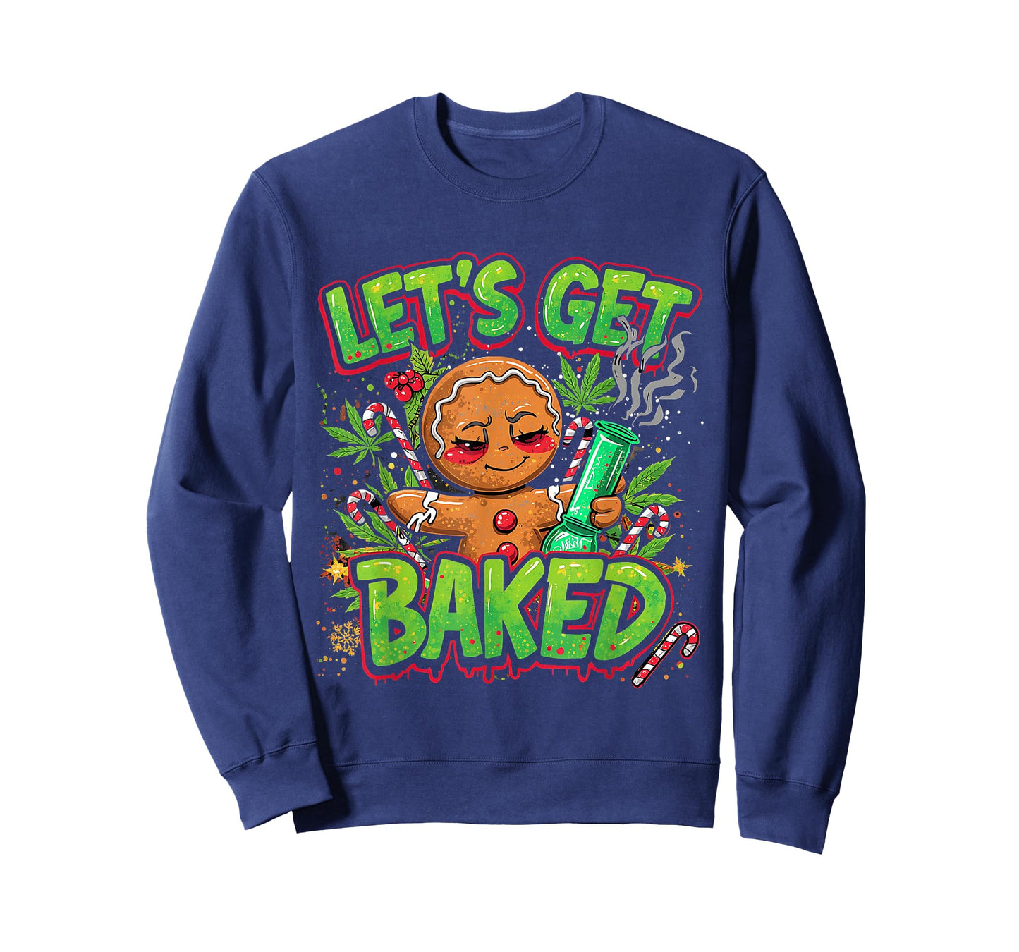 Let’s Get Baked Funny Gingerbread Christmas Design T-Shirt