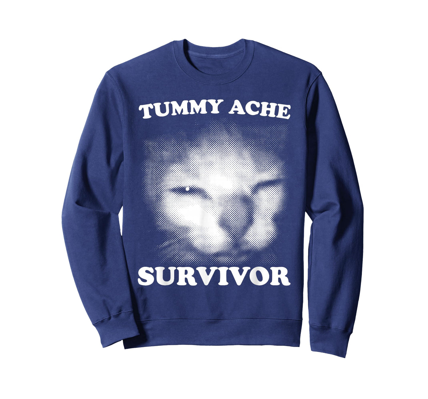I Survived Today's Tummy Ache Survivor Funny Cat Meme T-Shirt