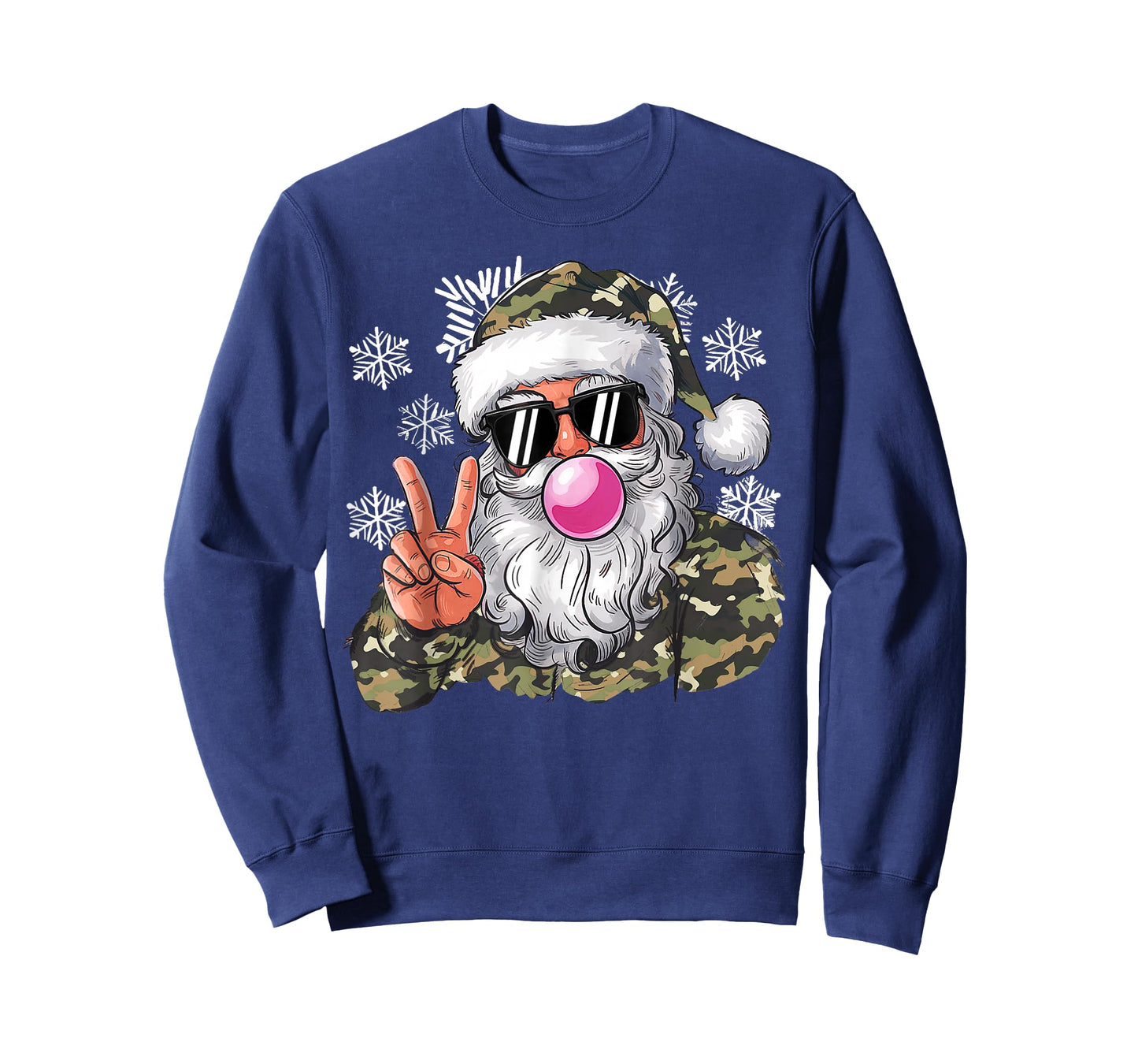 Funny Christmas Camouflage Camo Santa Hello Hunting Season T-Shirt