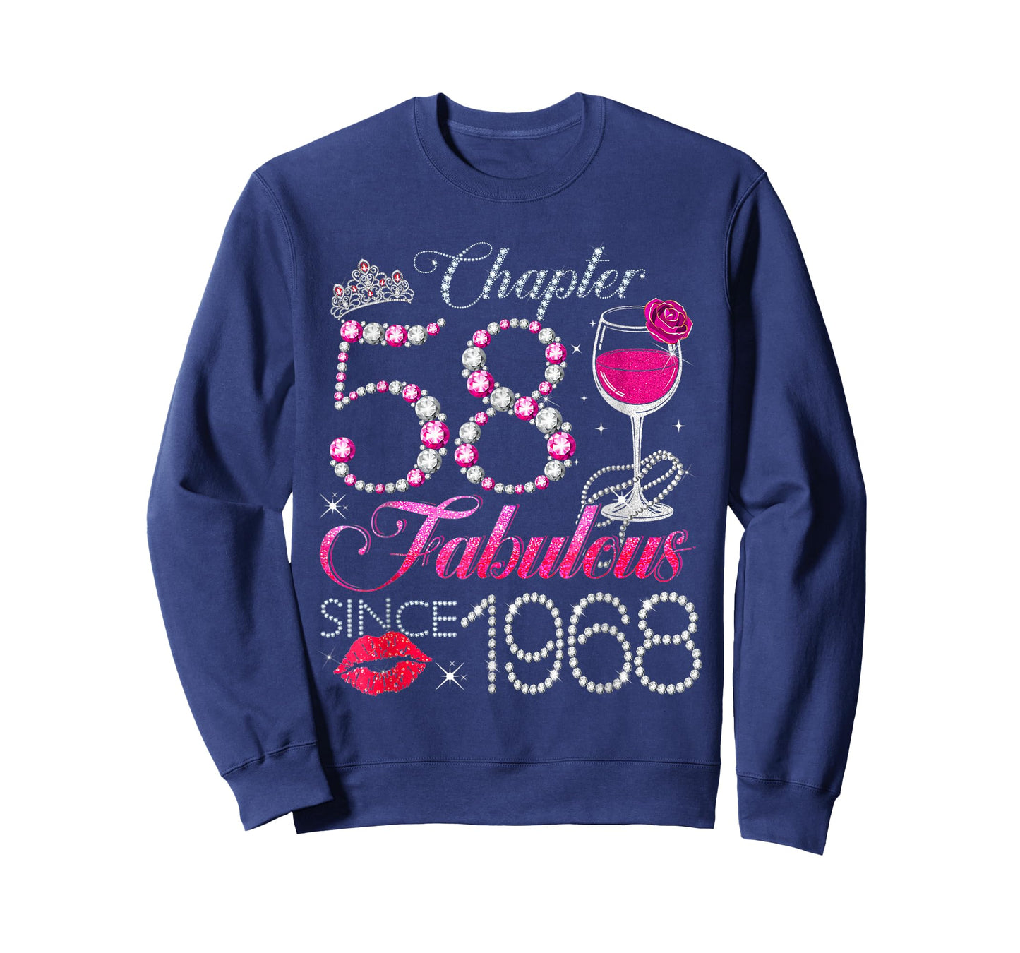 Chapter 58 Fabulous Since 1968 58th Birthday Queen Diamond T-Shirt