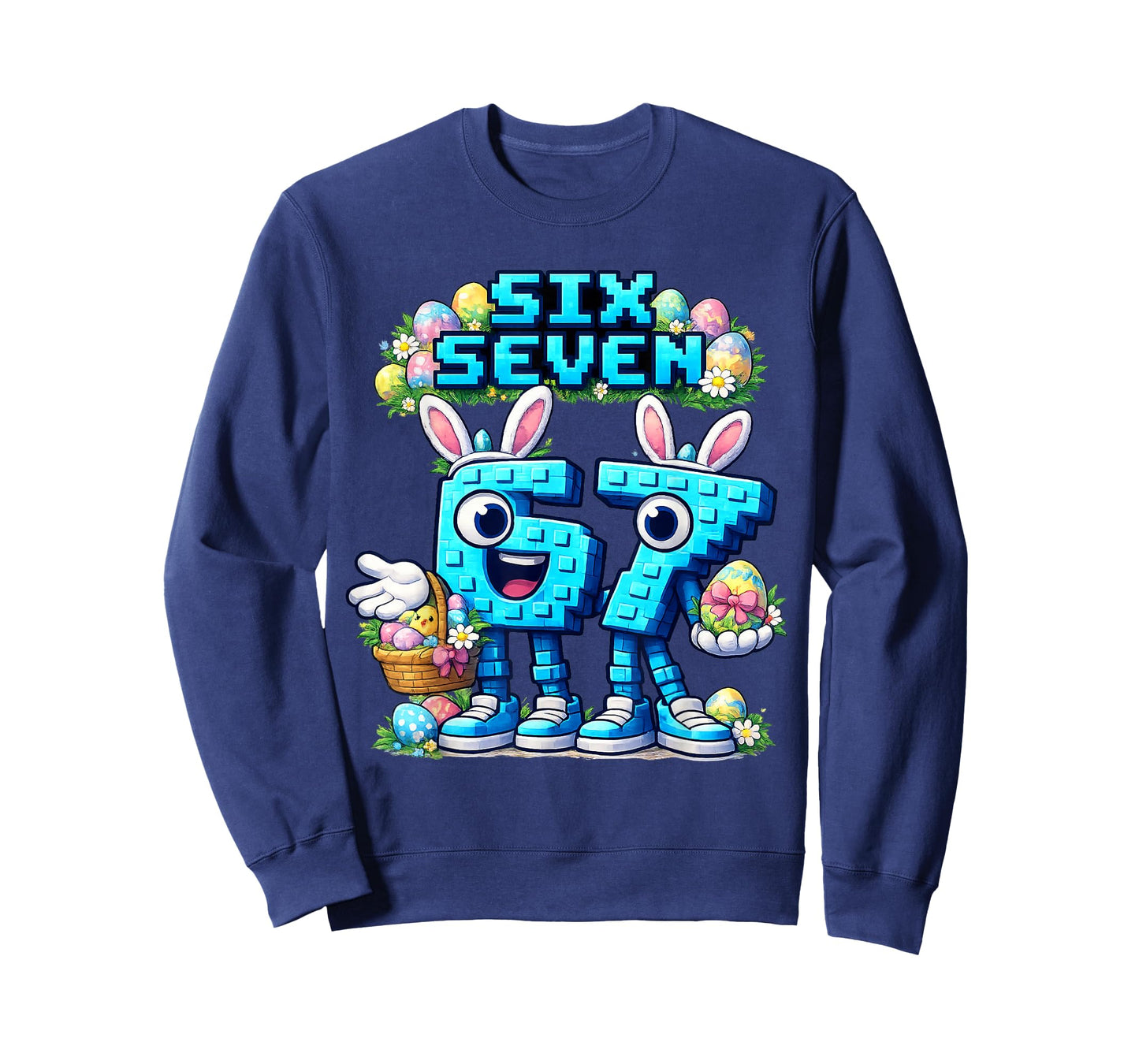 Kids Meme 67 Six Seven 6 7 Easter Day T-Shirt