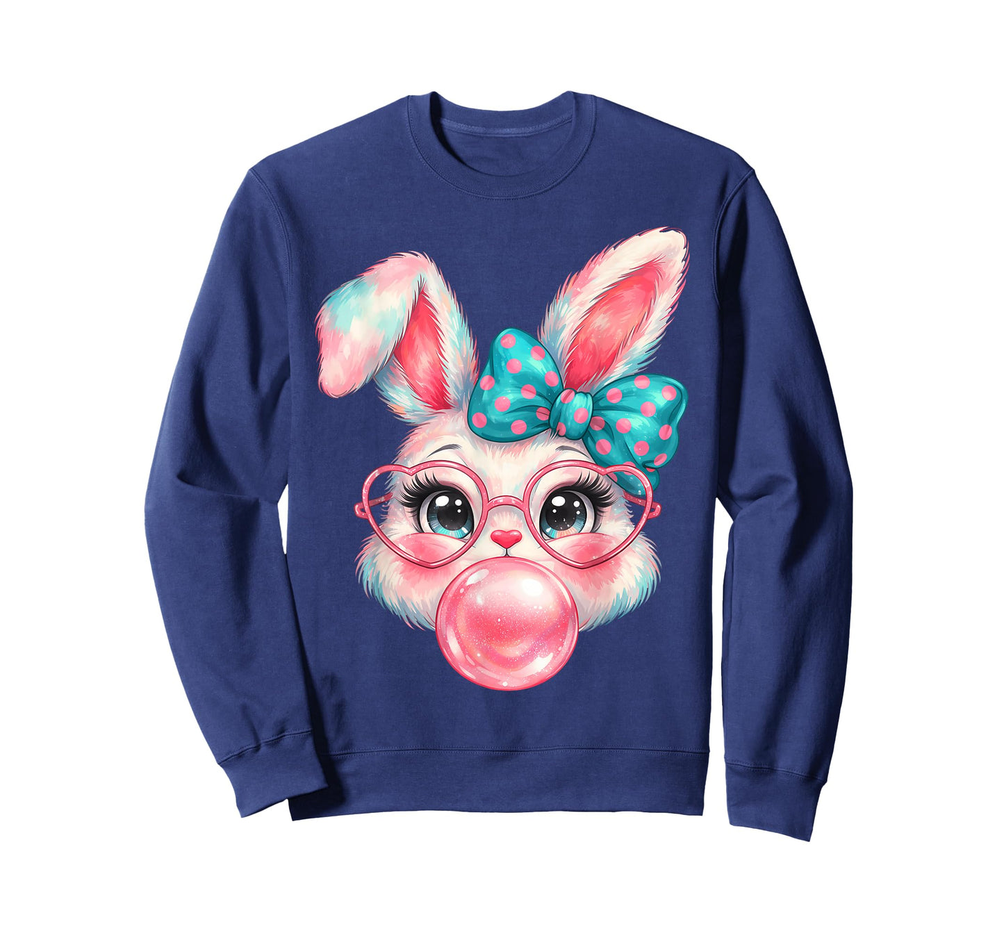 Girls Easter Cute Bunny Face Coquette Easter Kids Girl Women T-Shirt